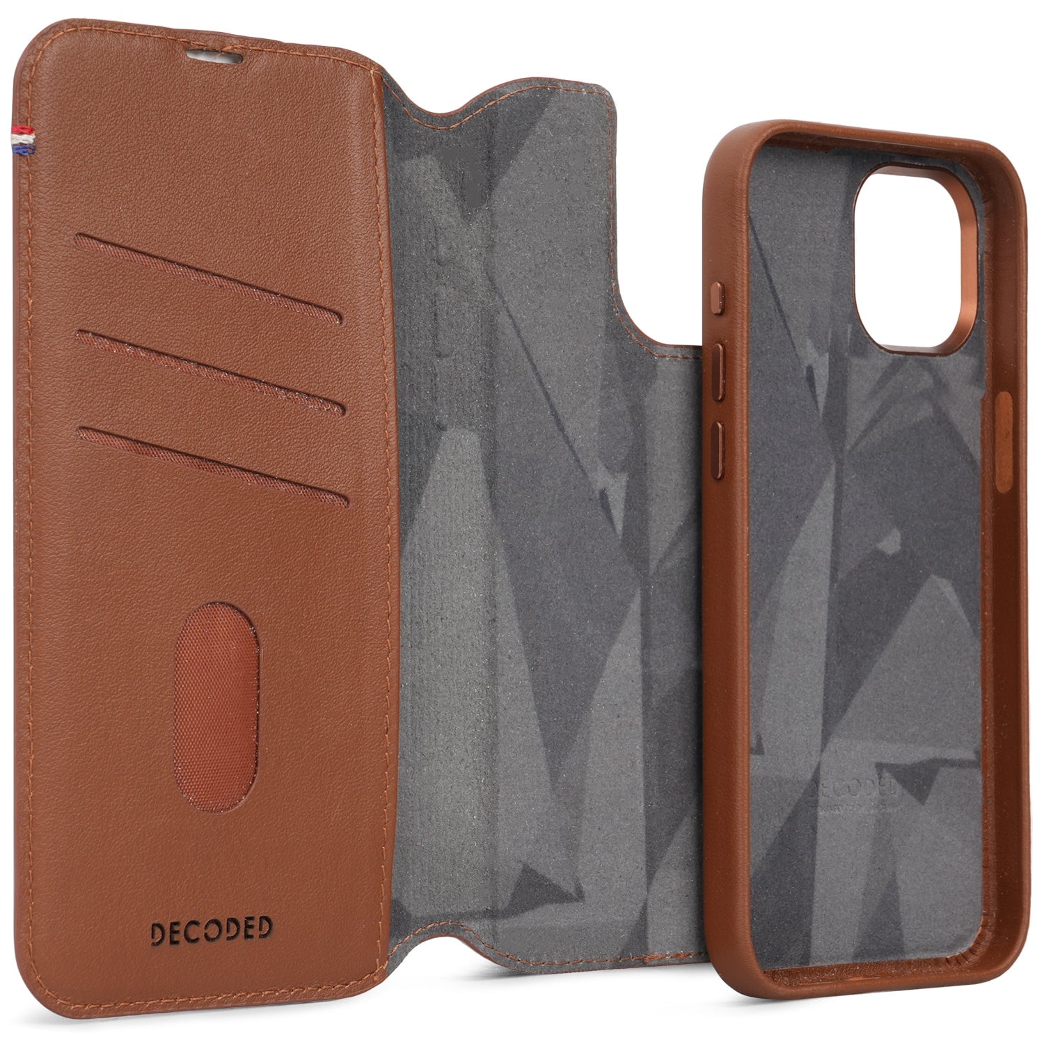 iPhone 15 Detachable Wallet Leather Tan