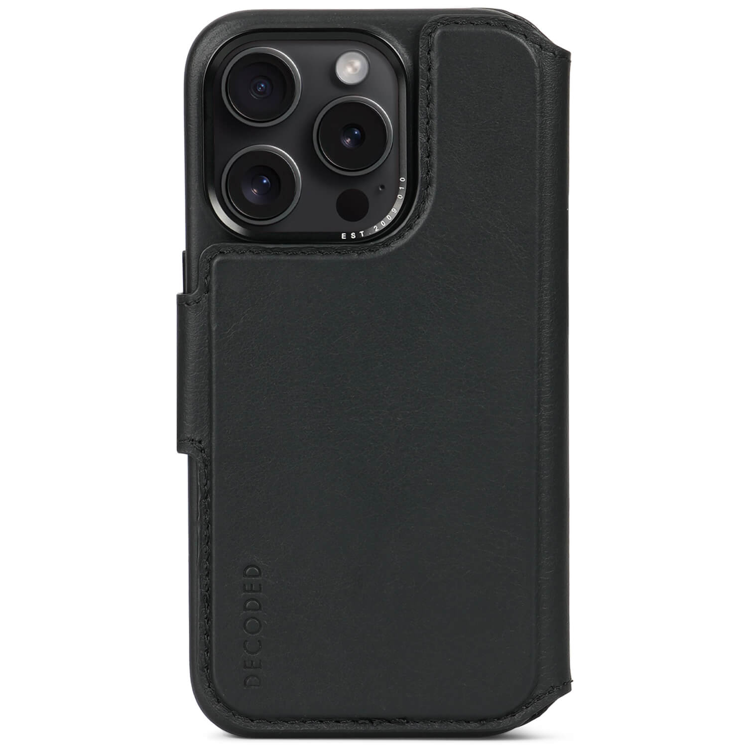 iPhone 15 Pro Detachable Wallet Leather Black