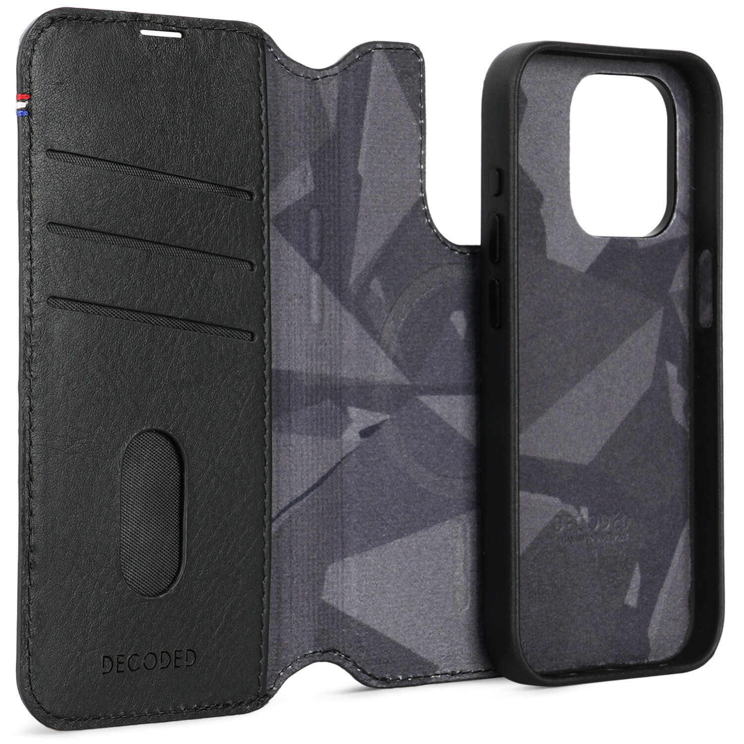 iPhone 15 Pro Detachable Wallet Leather Black