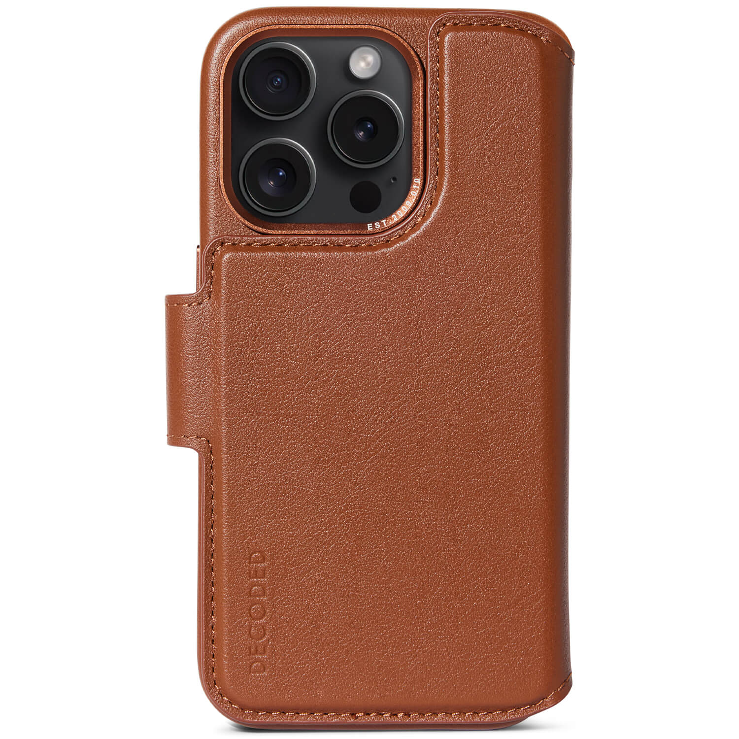 iPhone 15 Pro Detachable Wallet Leather Tan