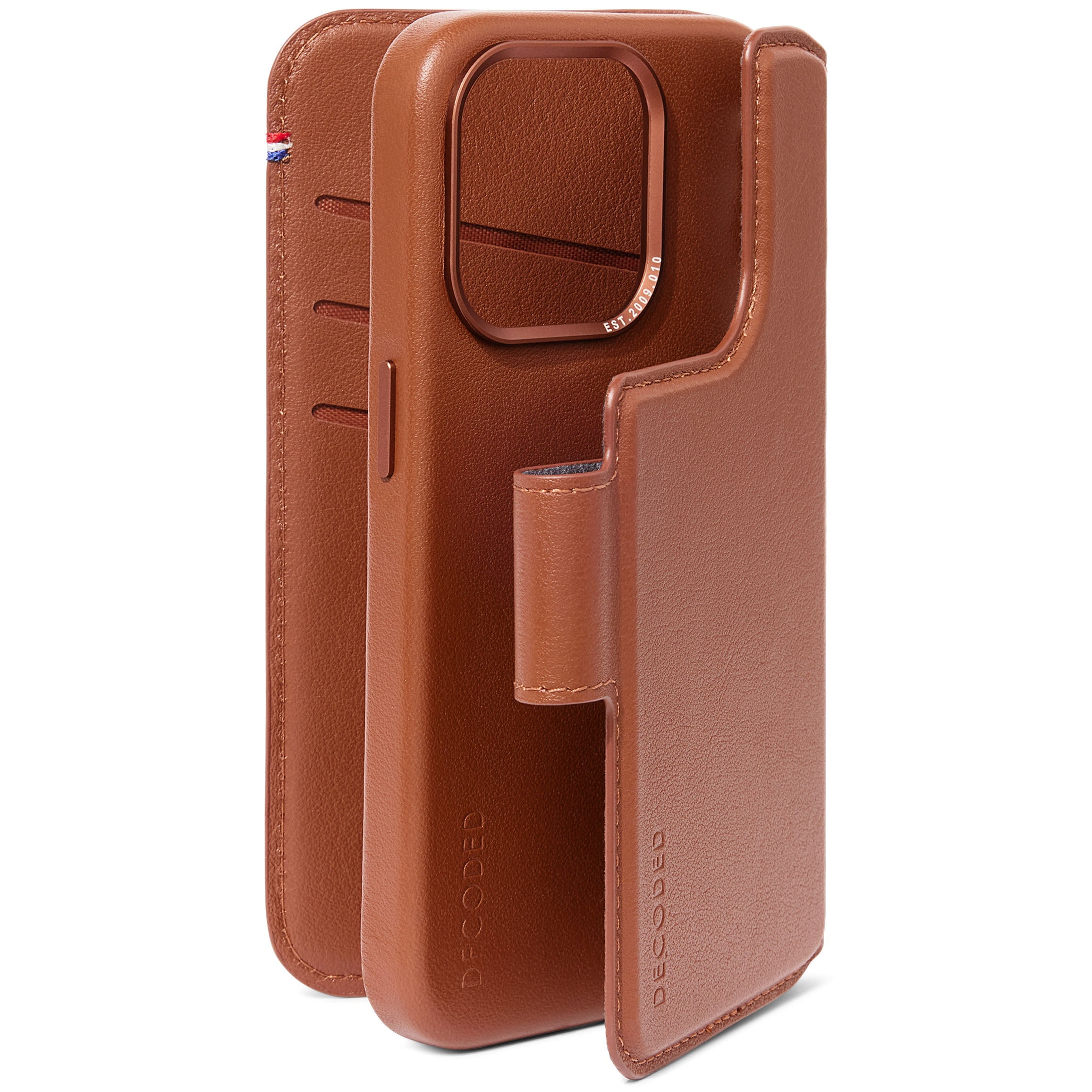 iPhone 15 Pro Detachable Wallet Leather Tan