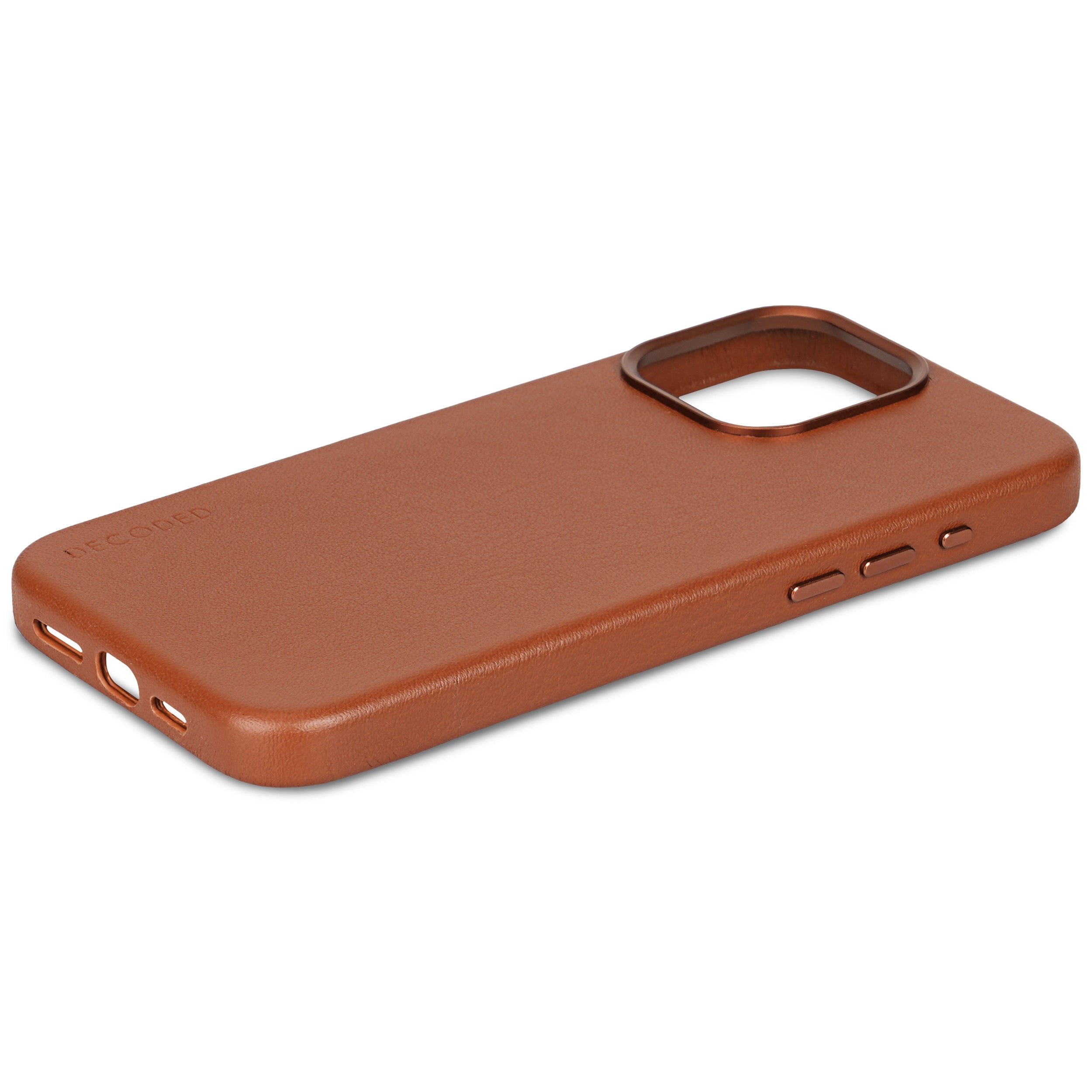 iPhone 15 Pro Max Leather Back Cover Tan