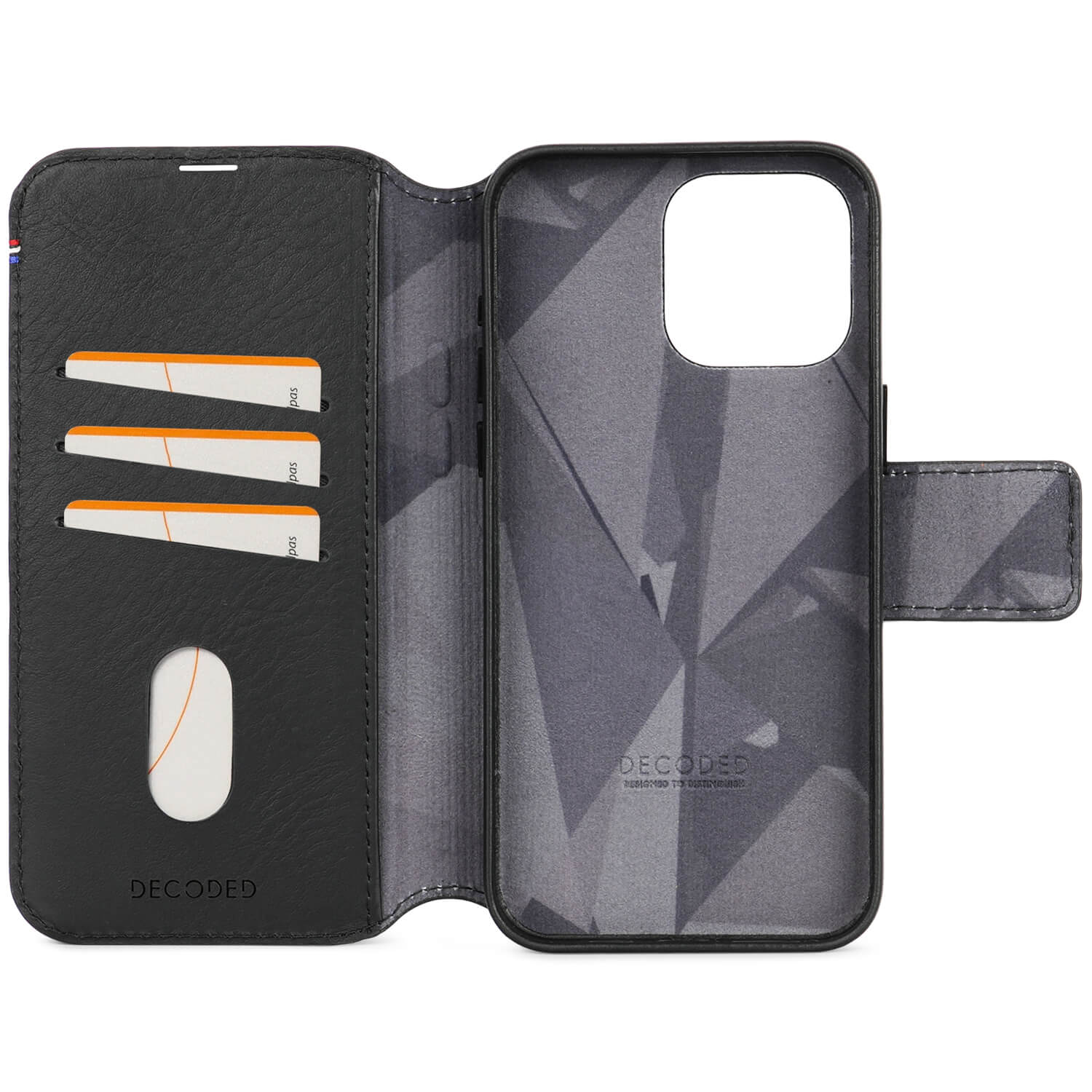 iPhone 15 Pro Max Detachable Wallet Leather Black