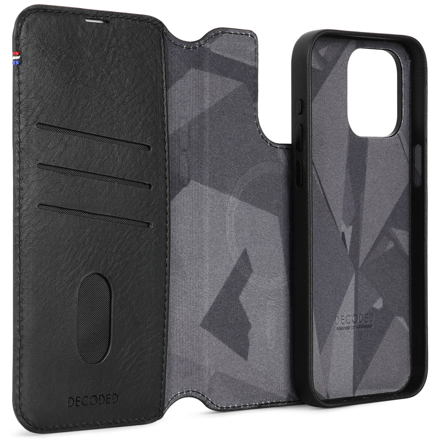 iPhone 15 Pro Max Detachable Wallet Leather Black