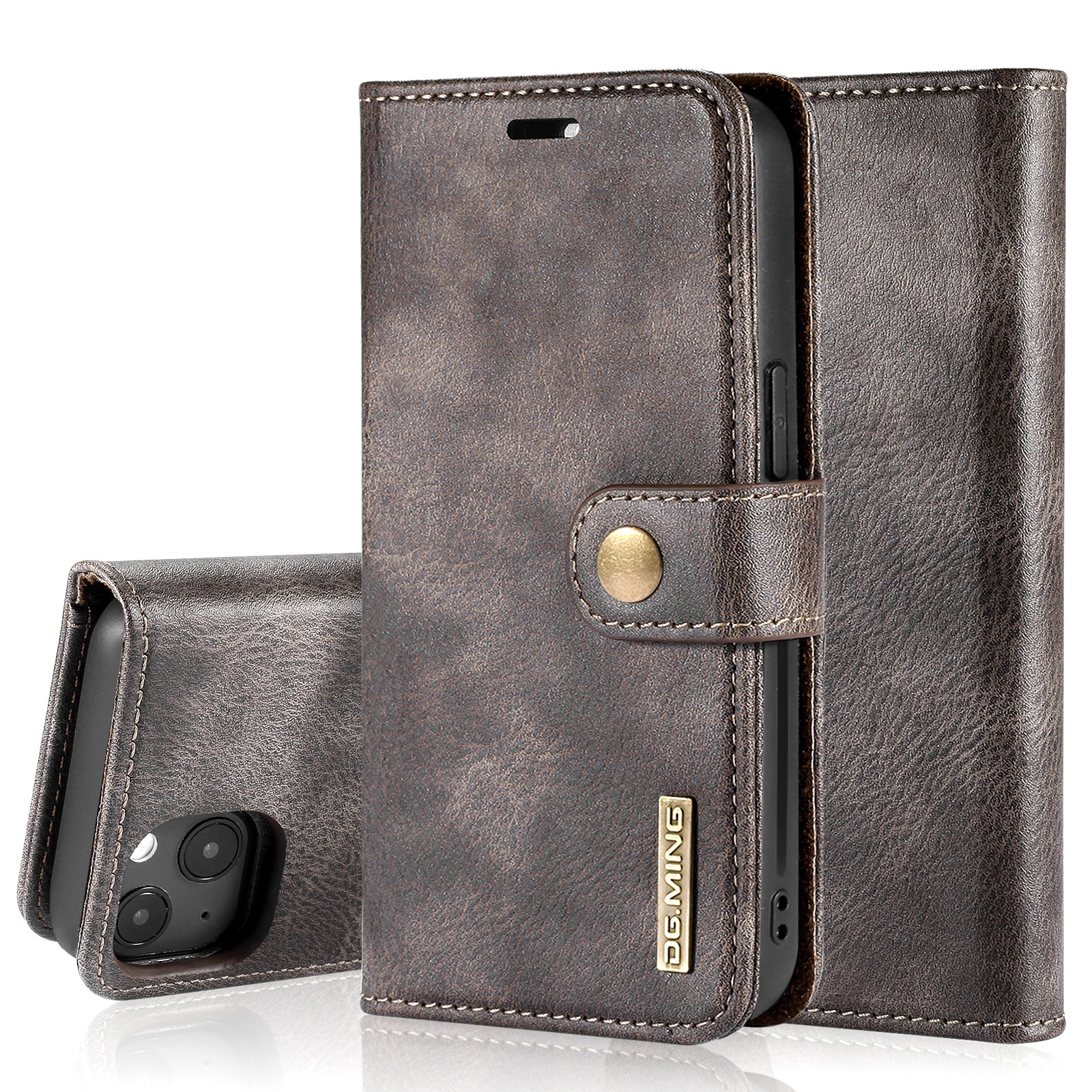 iPhone 14 Plus Magnet Wallet Brown