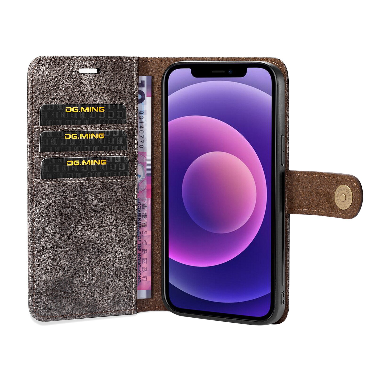 iPhone 13 Magnet Wallet Brown