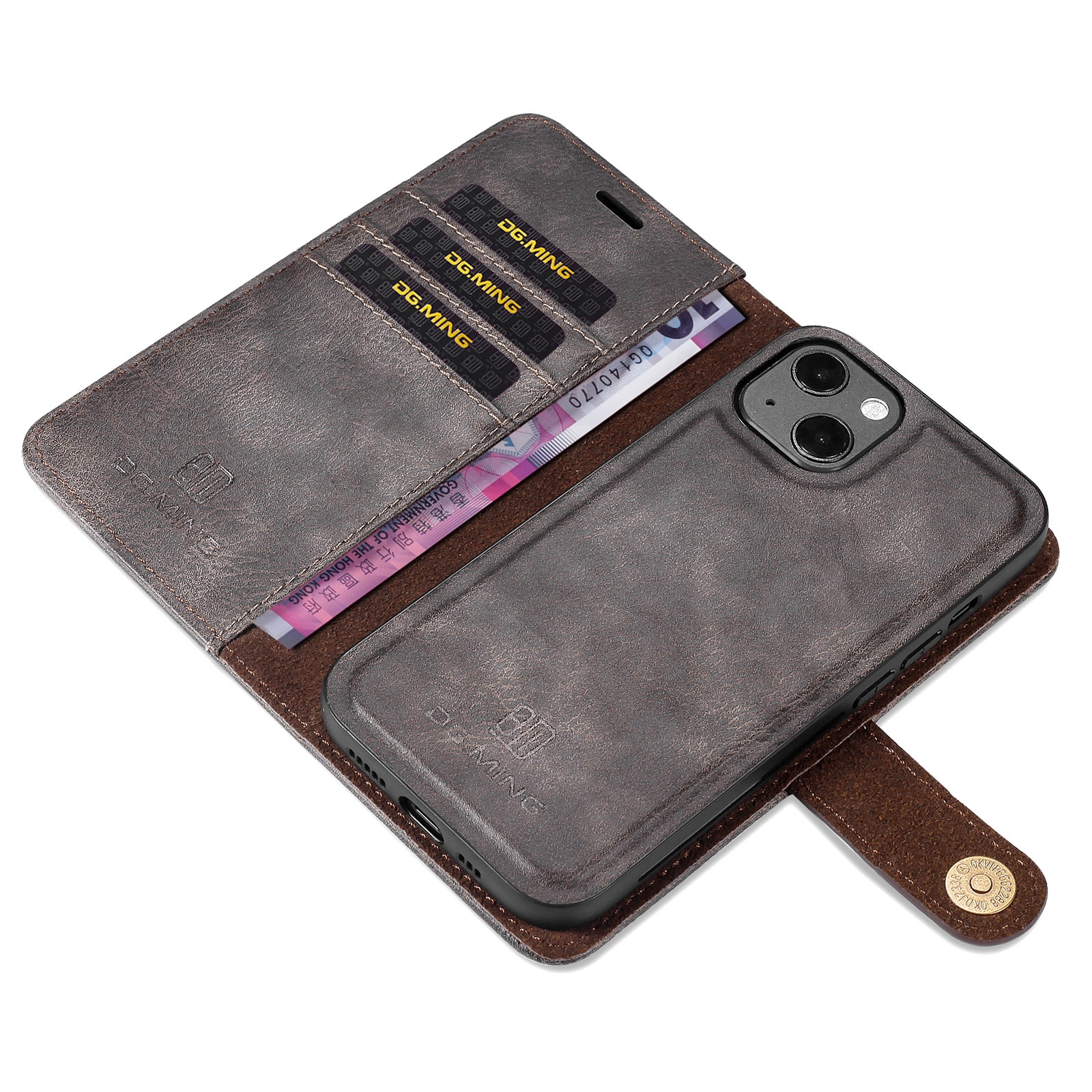 iPhone 13 Magnet Wallet Brown