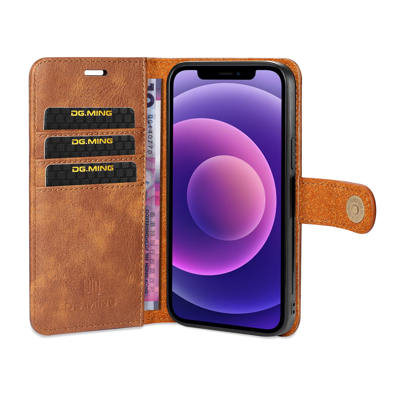 iPhone 13 Mini Magnet Wallet Cognac