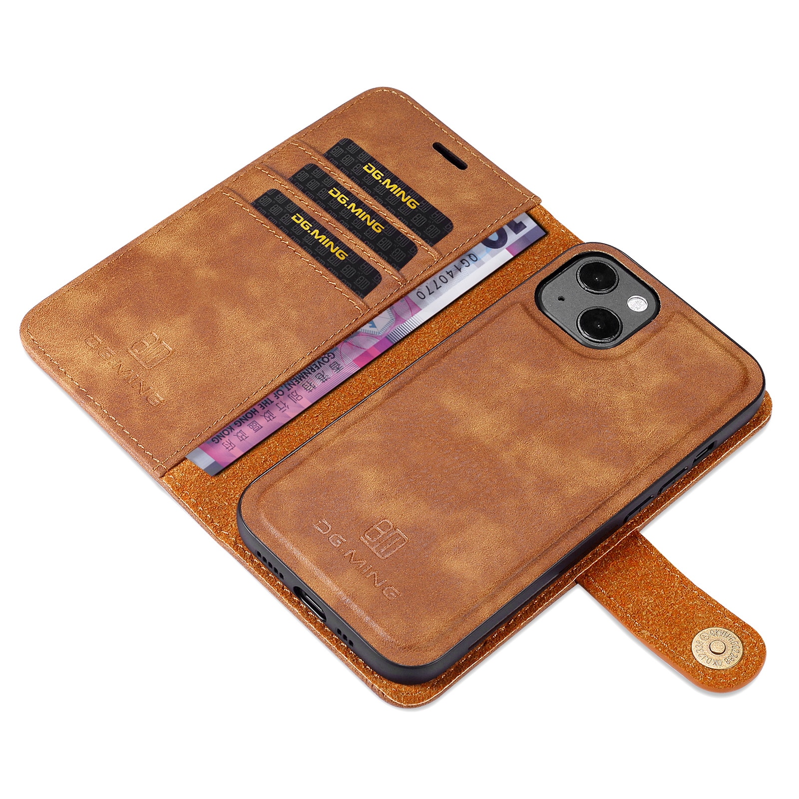 iPhone 13 Mini Magnet Wallet Cognac