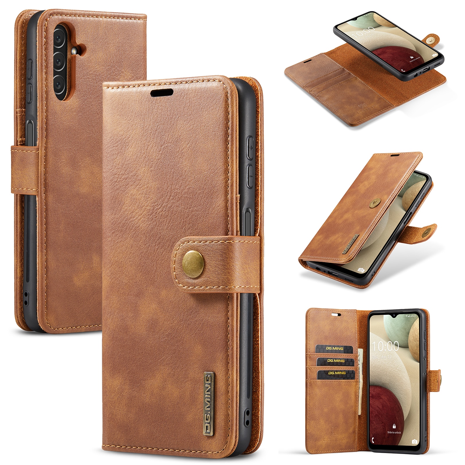 Samsung Galaxy A14 Magnet Wallet Cognac