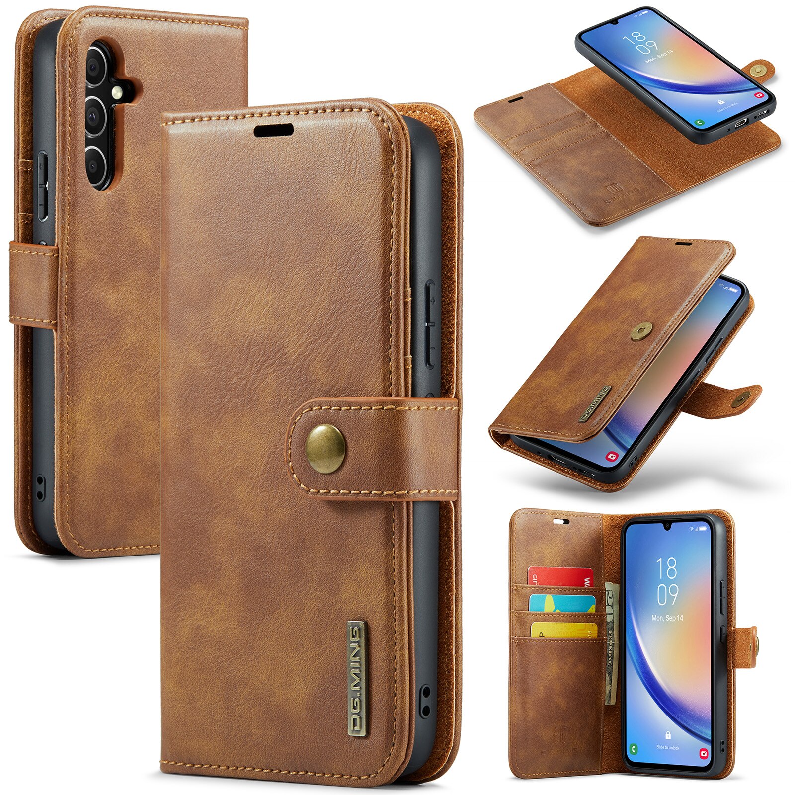 Samsung Galaxy A34 Magnet Wallet Cognac