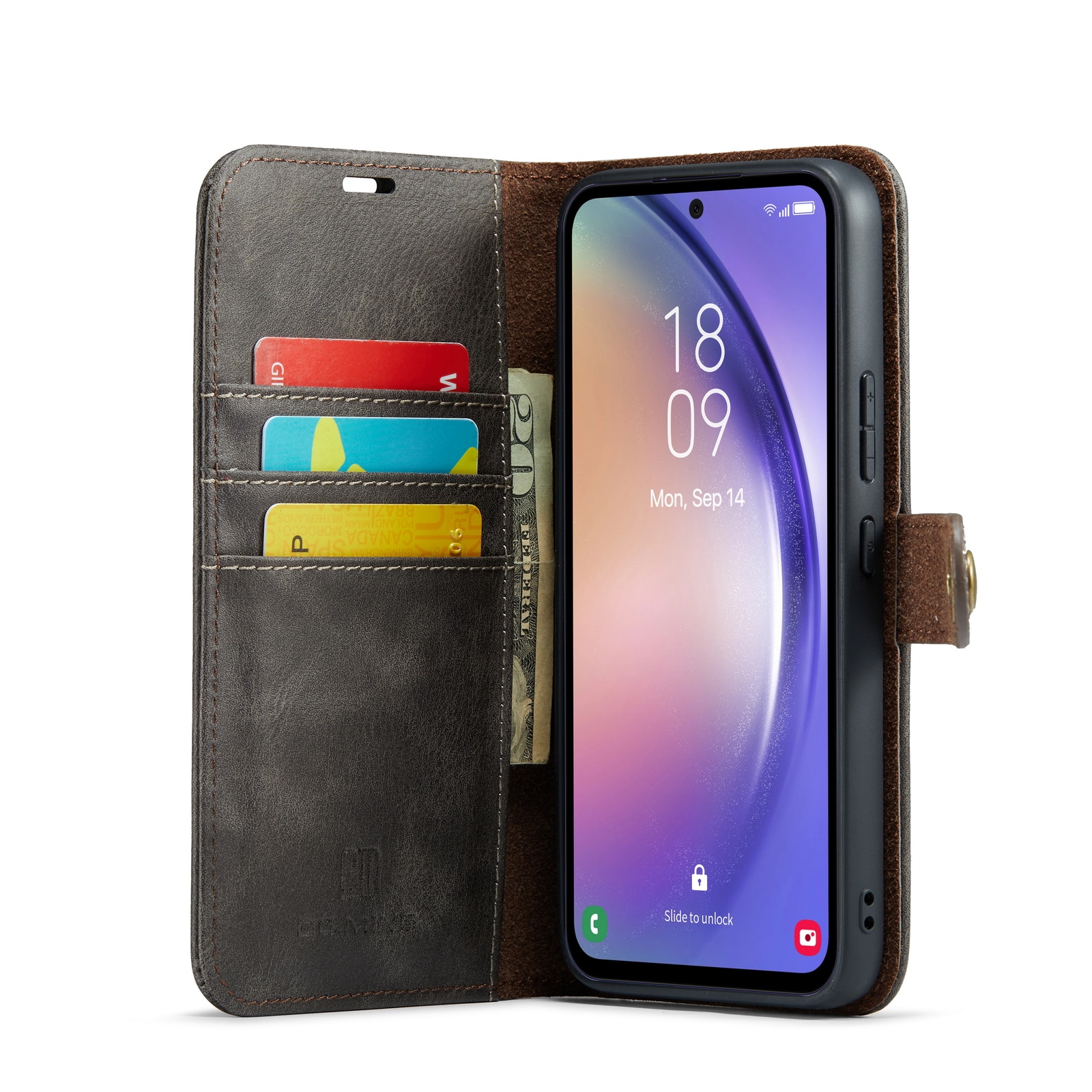 Samsung Galaxy A54 Magnet Wallet Brown