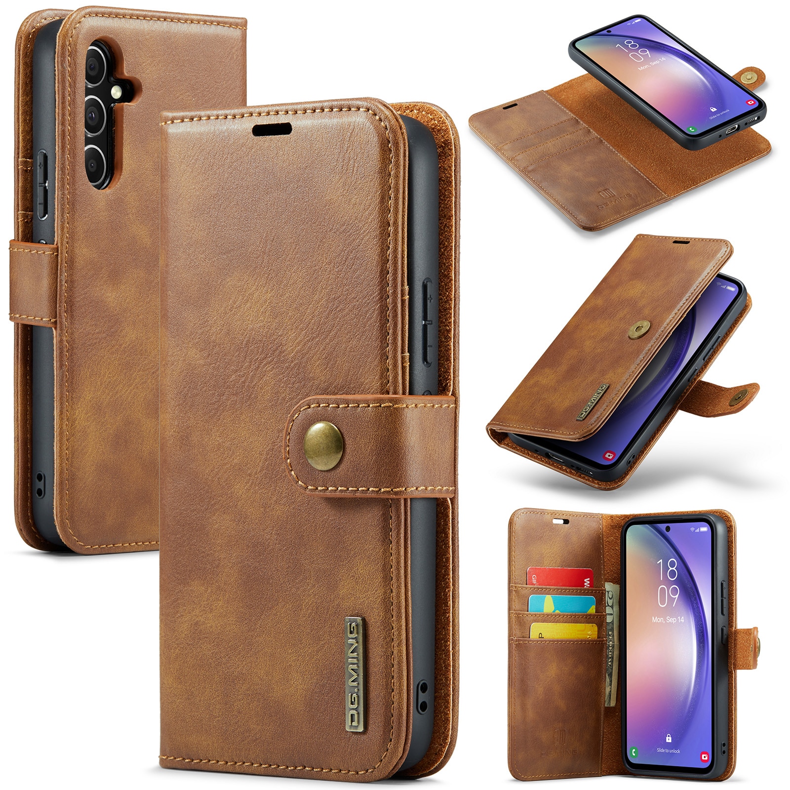 Samsung Galaxy A25 Magnet Wallet Cognac