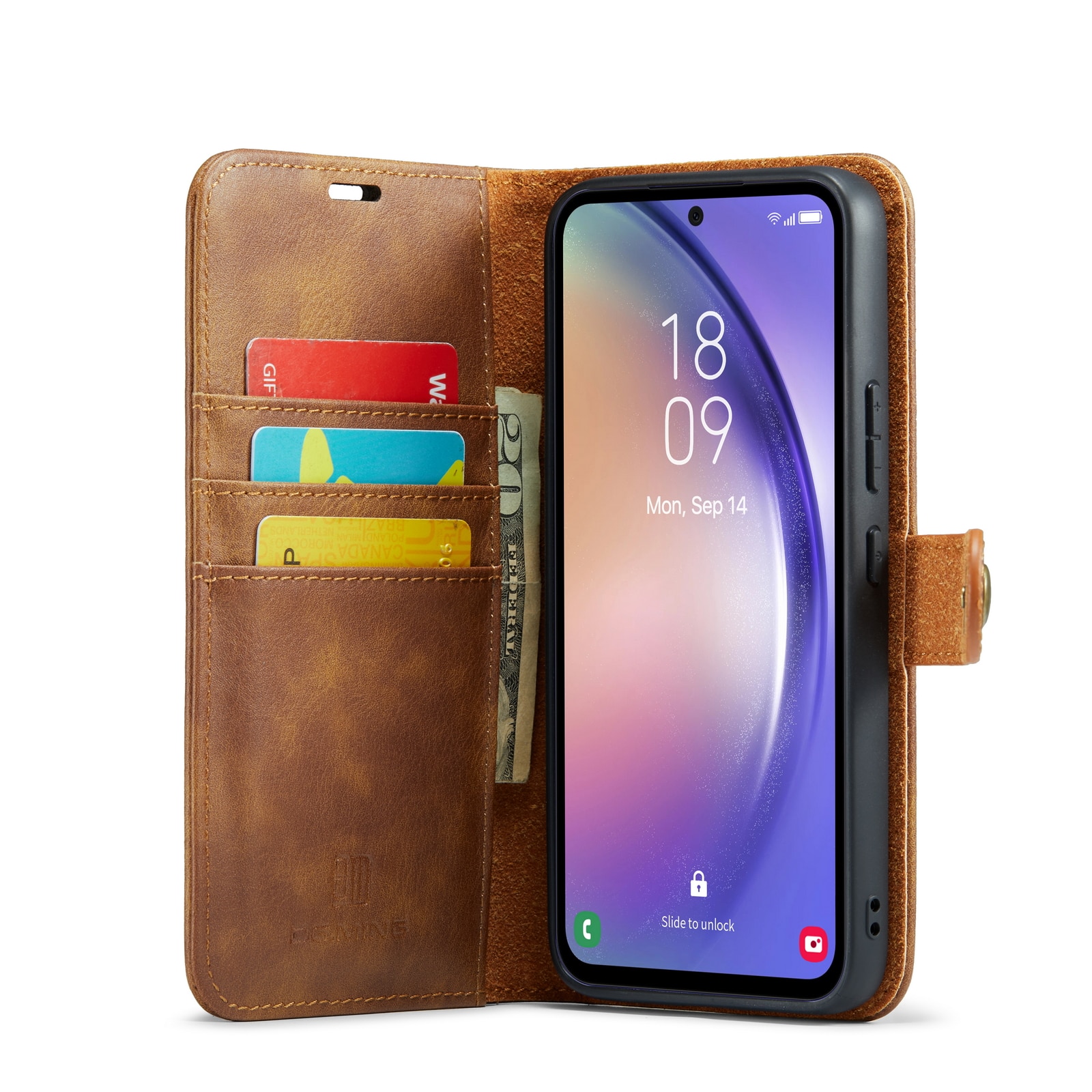 Samsung Galaxy A54 Magnet Wallet Cognac