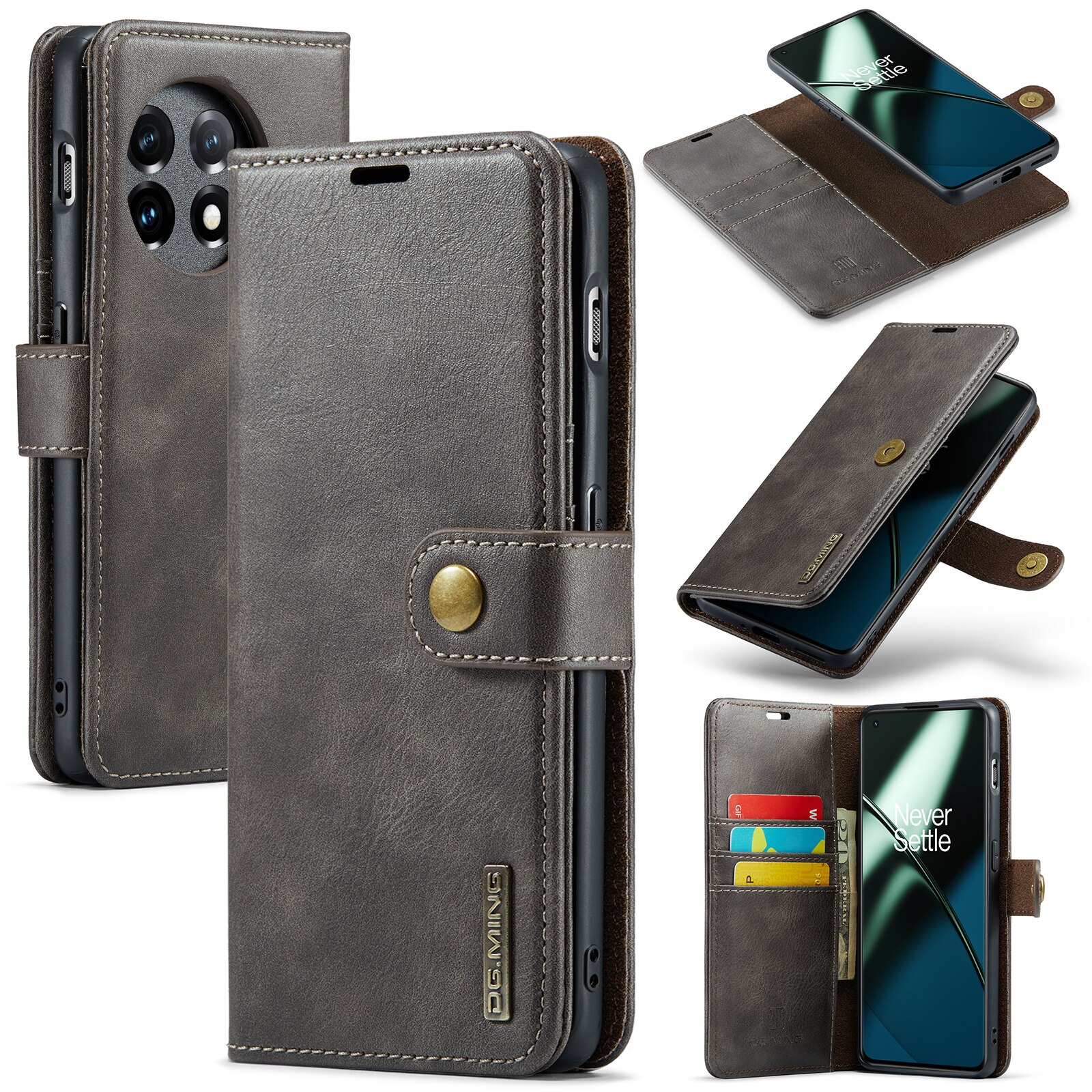 OnePlus 11 Magnet Wallet Brown