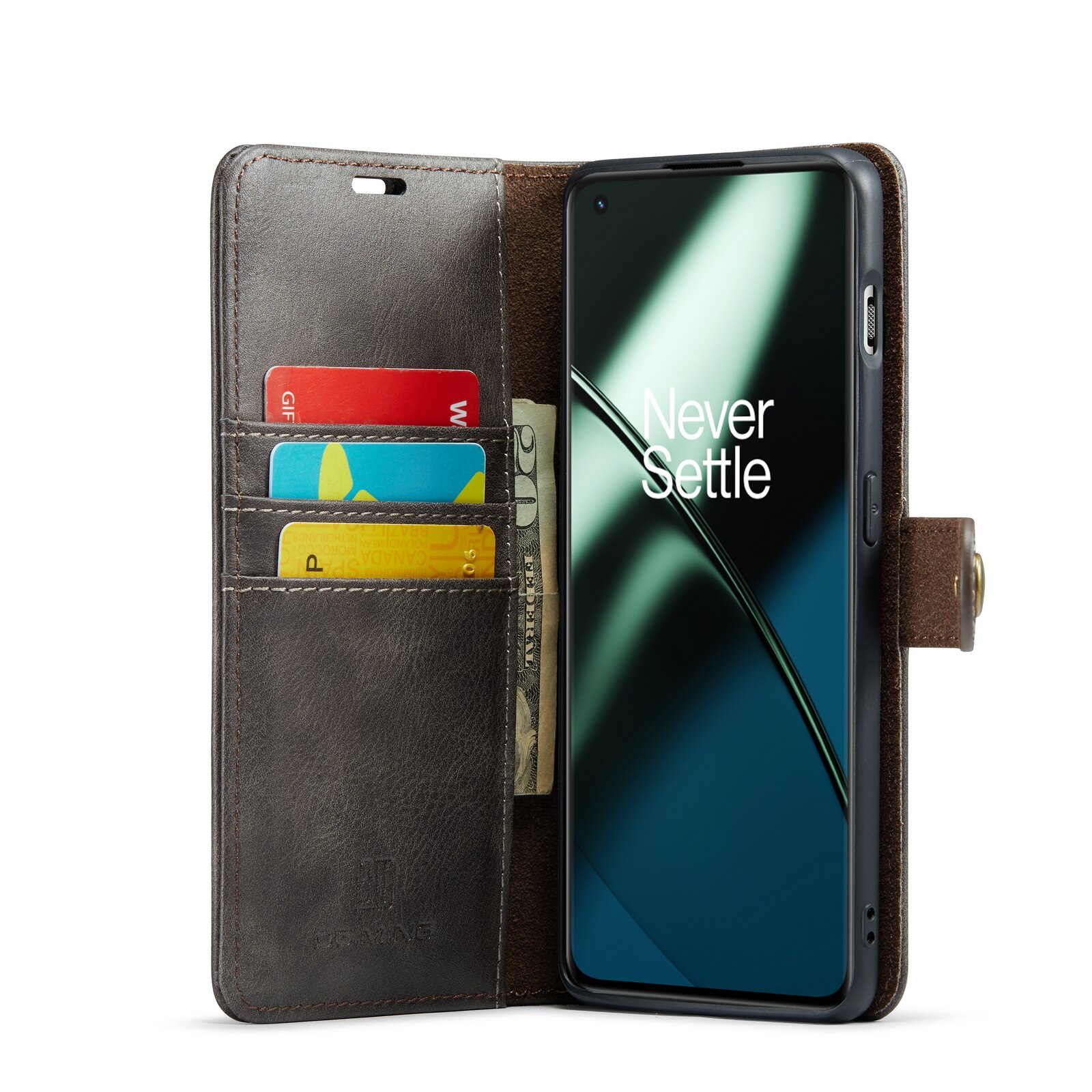 OnePlus 11 Magnet Wallet Brown