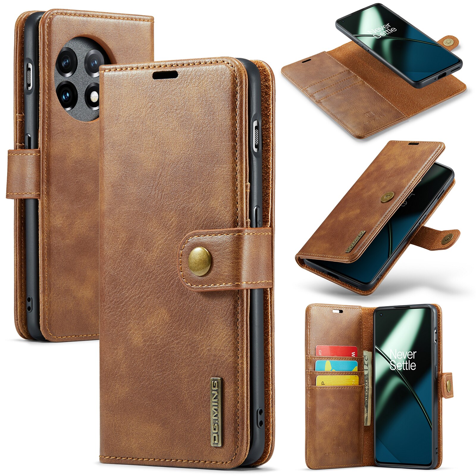  OnePlus 11 Magnet Wallet Cognac