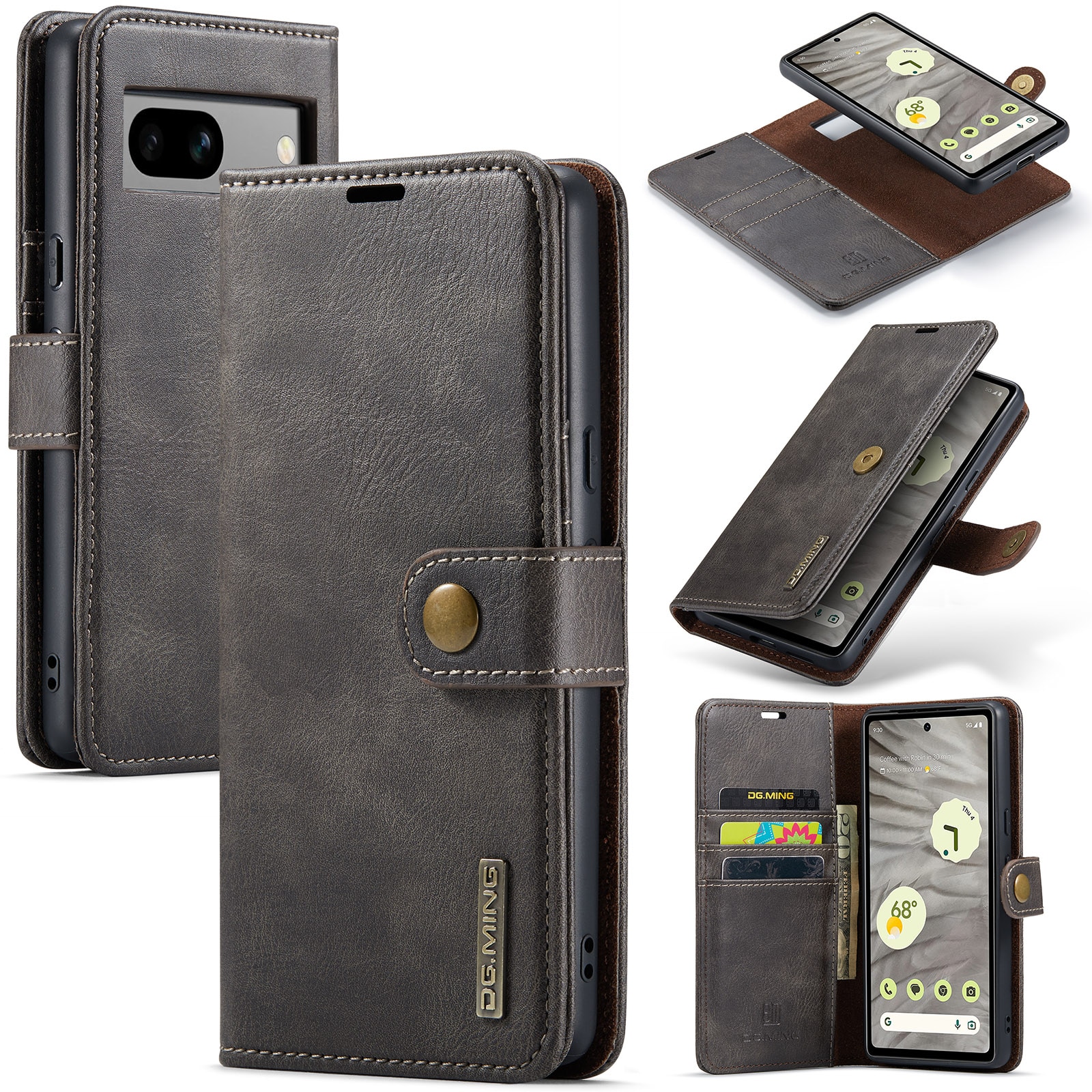 Google Pixel 7a Magnet Wallet Brown