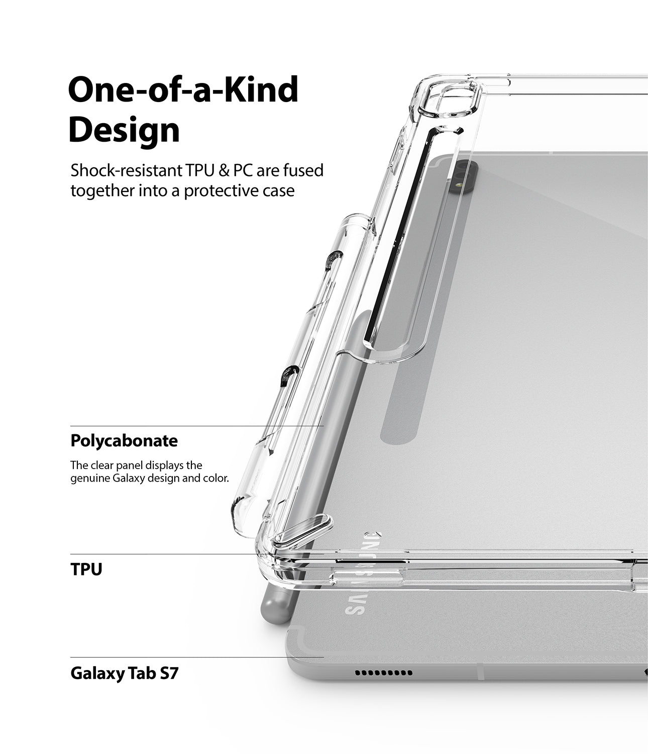 Samsung Galaxy Tab S7 Fusion Case Clear