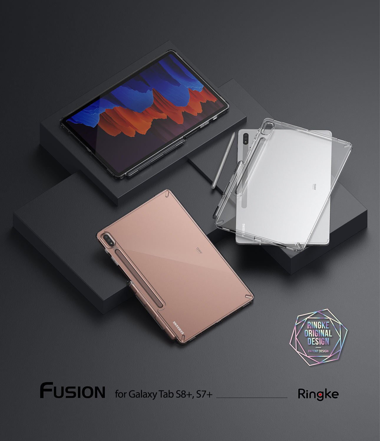 Samsung Galaxy Tab S7 Plus/S8 Plus 12.4 Fusion Case Clear