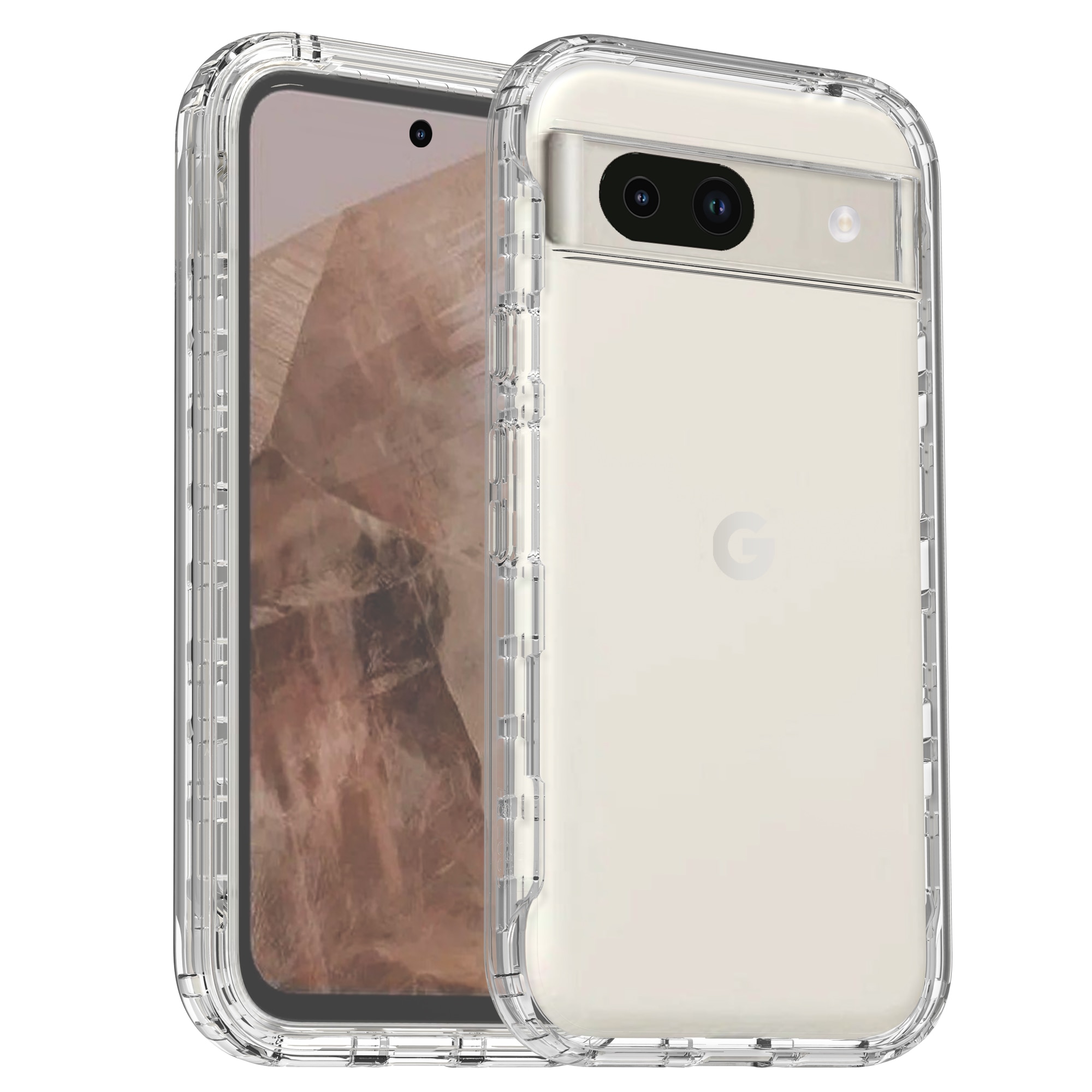 Google Pixel 8a Full Protection Case Transparent