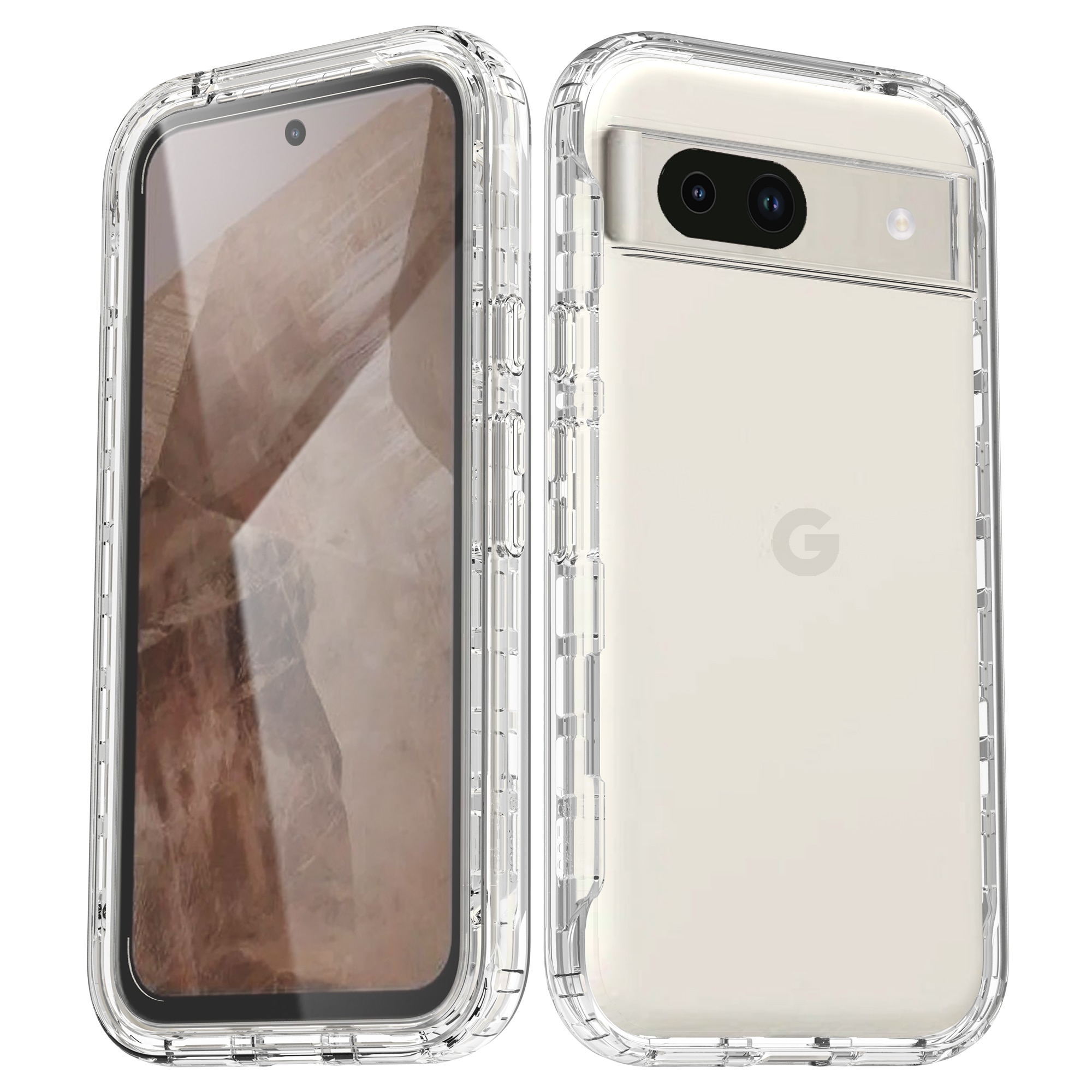 Google Pixel 8a Full Protection Case Transparent