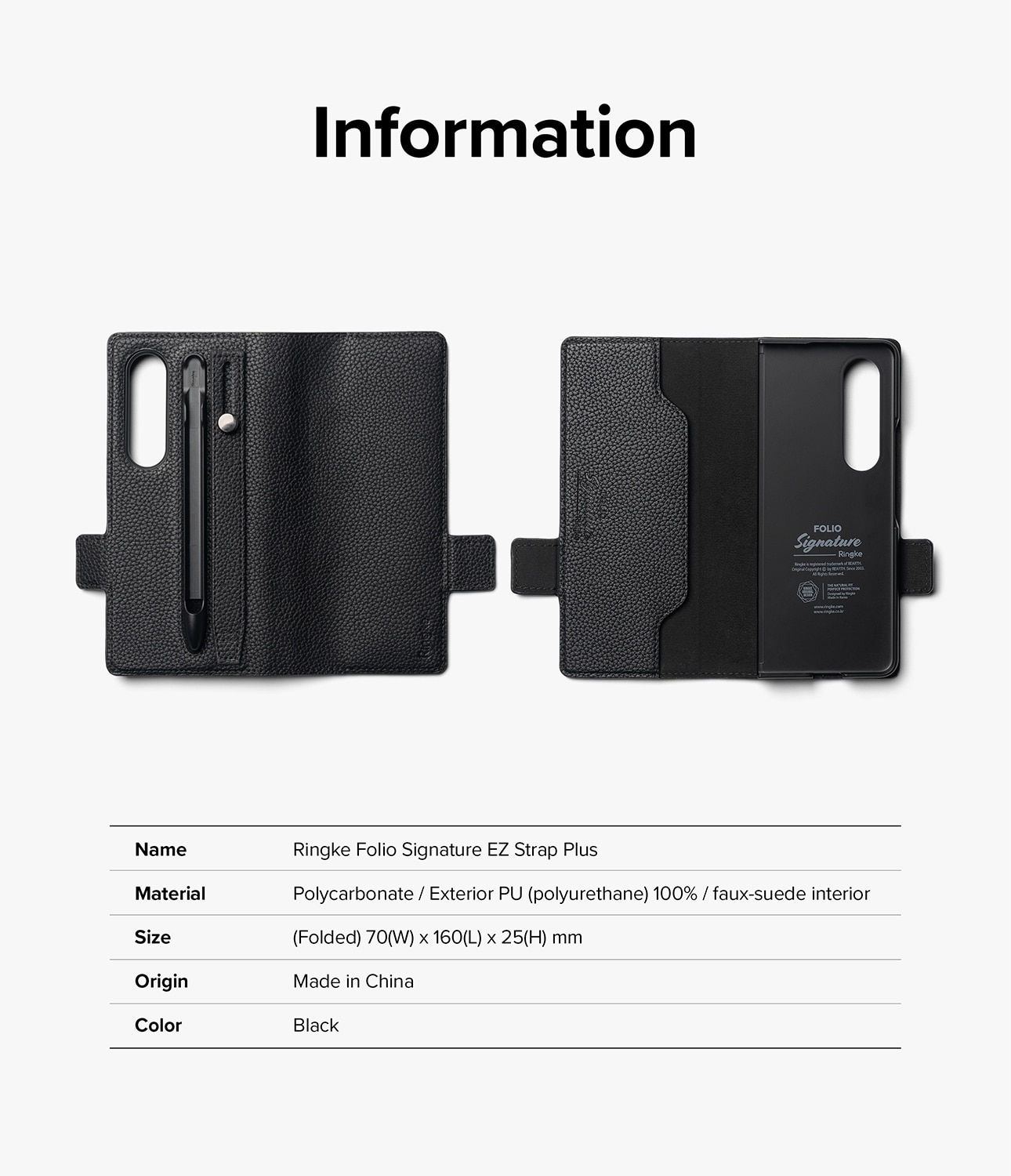 Samsung Galaxy Z Fold 4 Folio Signature EZ Strap Plus Black