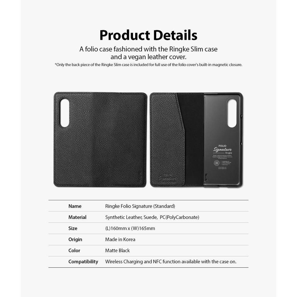 Samsung Galaxy Z Fold 3 Folio Signature Cover Black