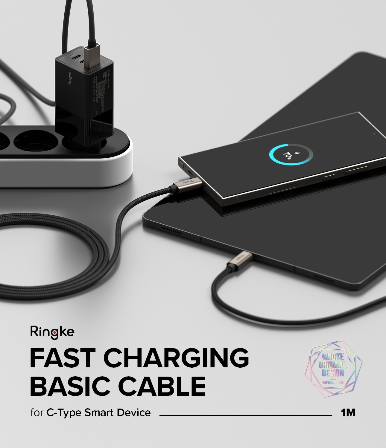 Fast Charging Basic Cable USB-A -> USB-C 1m Black