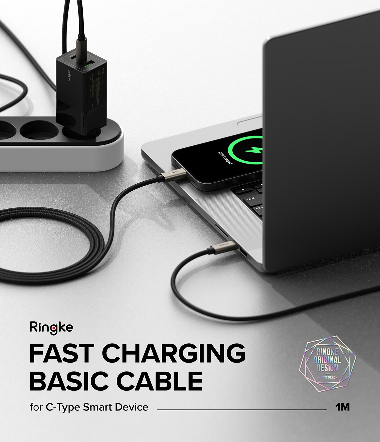 Fast Charging Basic Cable USB-C -> USB-C 1m Black