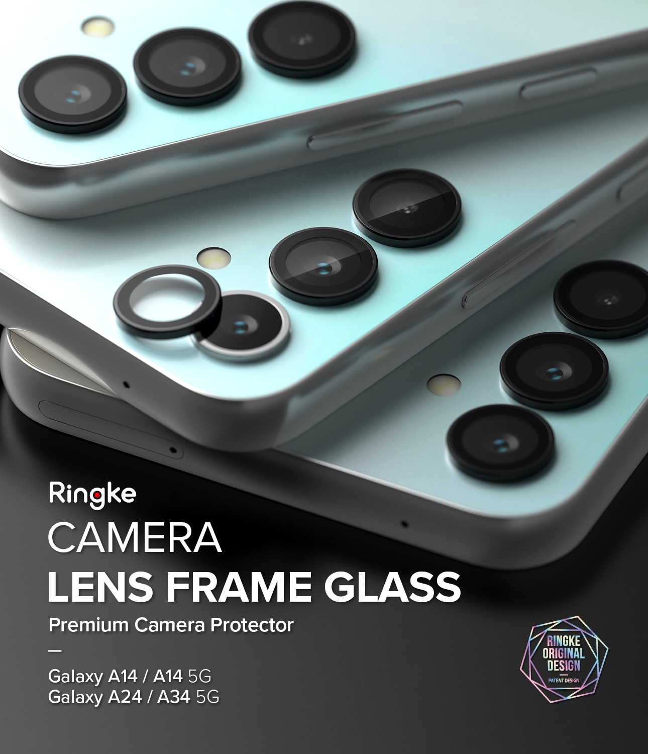 Samsung Galaxy A34 Camera Lens Frame Glass Black