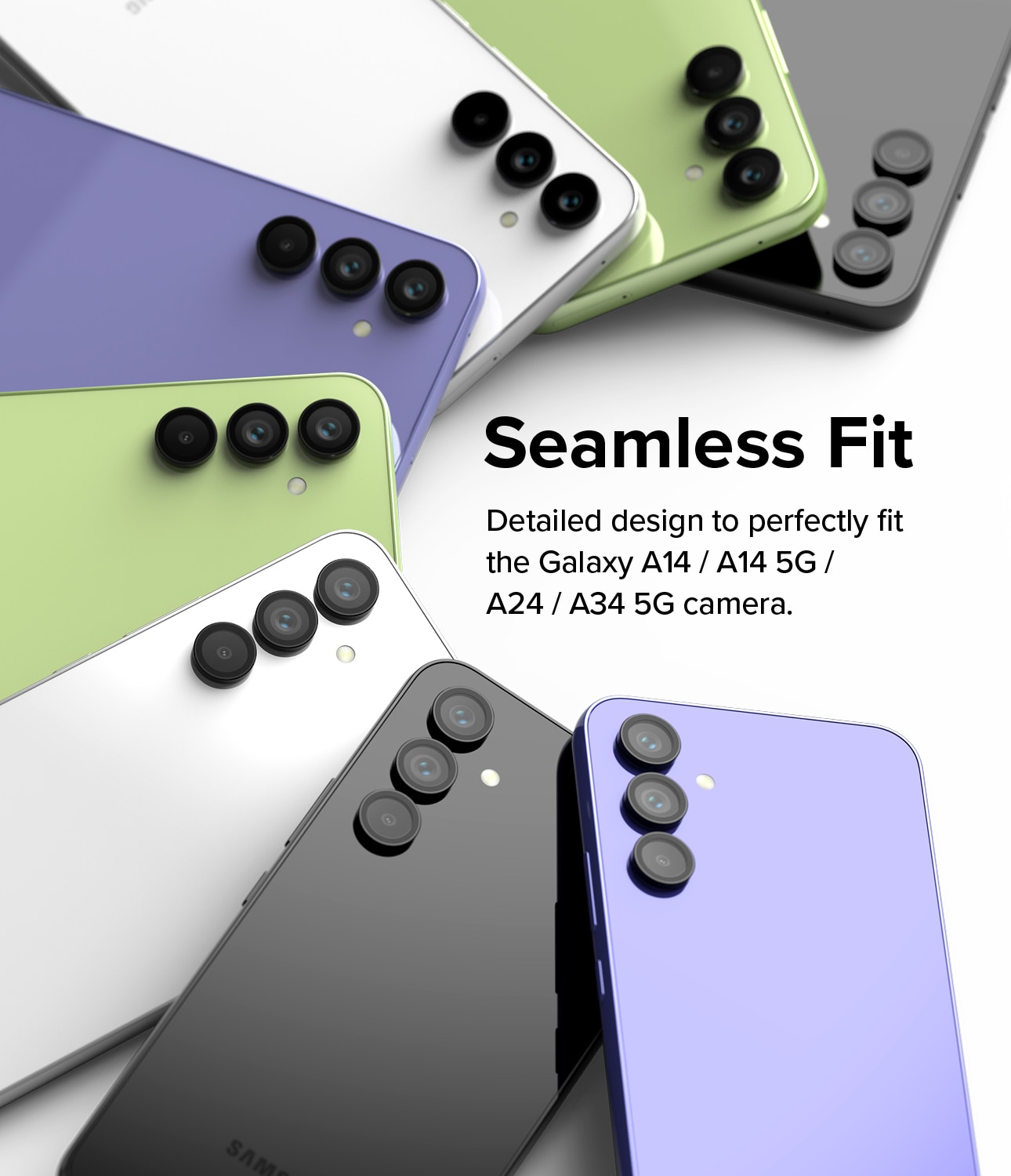 Samsung Galaxy A34 Camera Lens Frame Glass Black