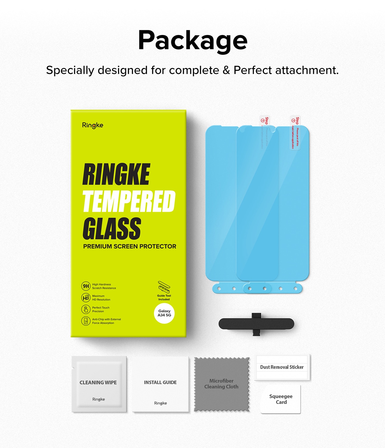 Samsung Galaxy A34 Screen Protector Glass (2-pack)