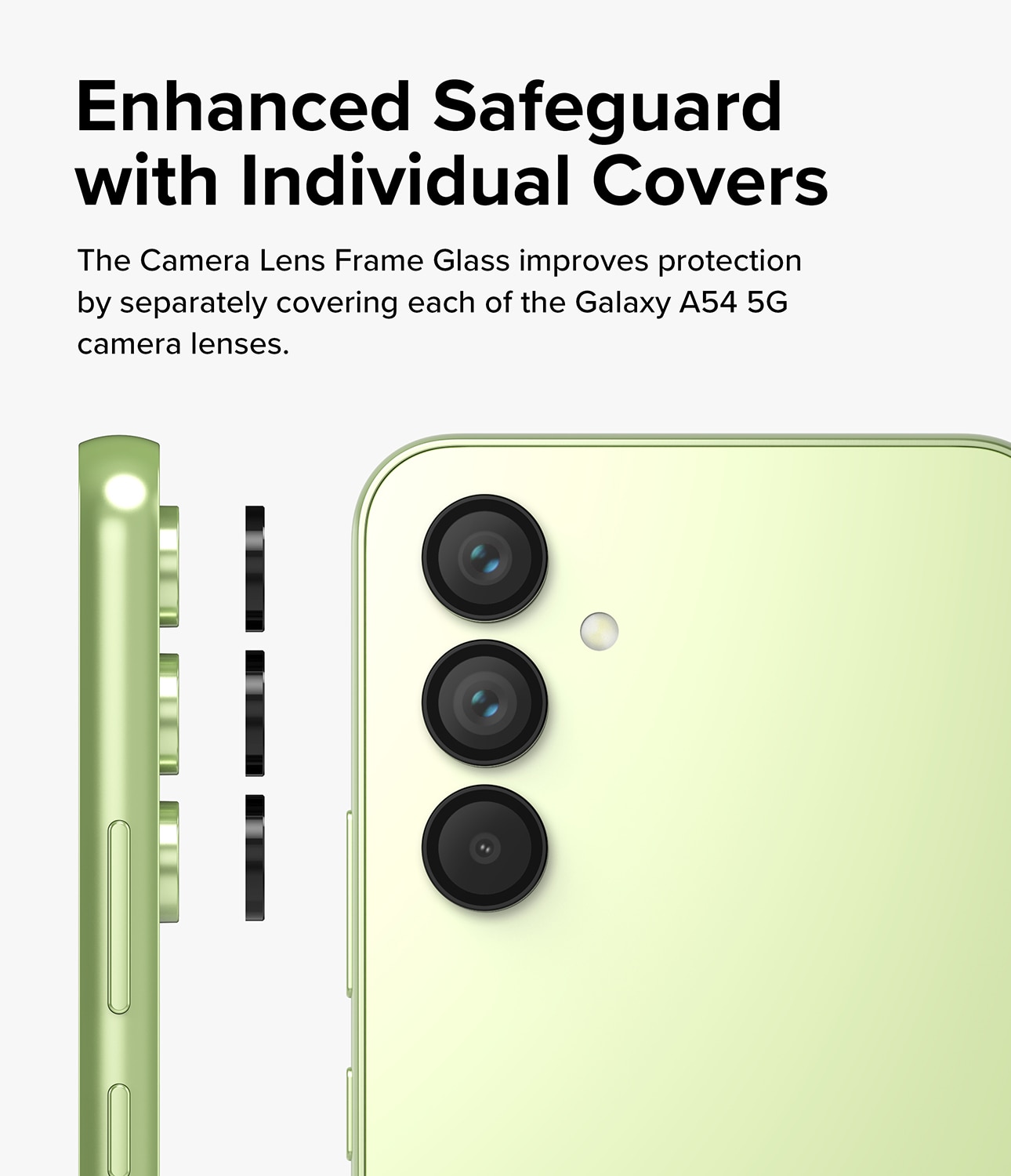 Samsung Galaxy A54 Camera Lens Frame Glass Black