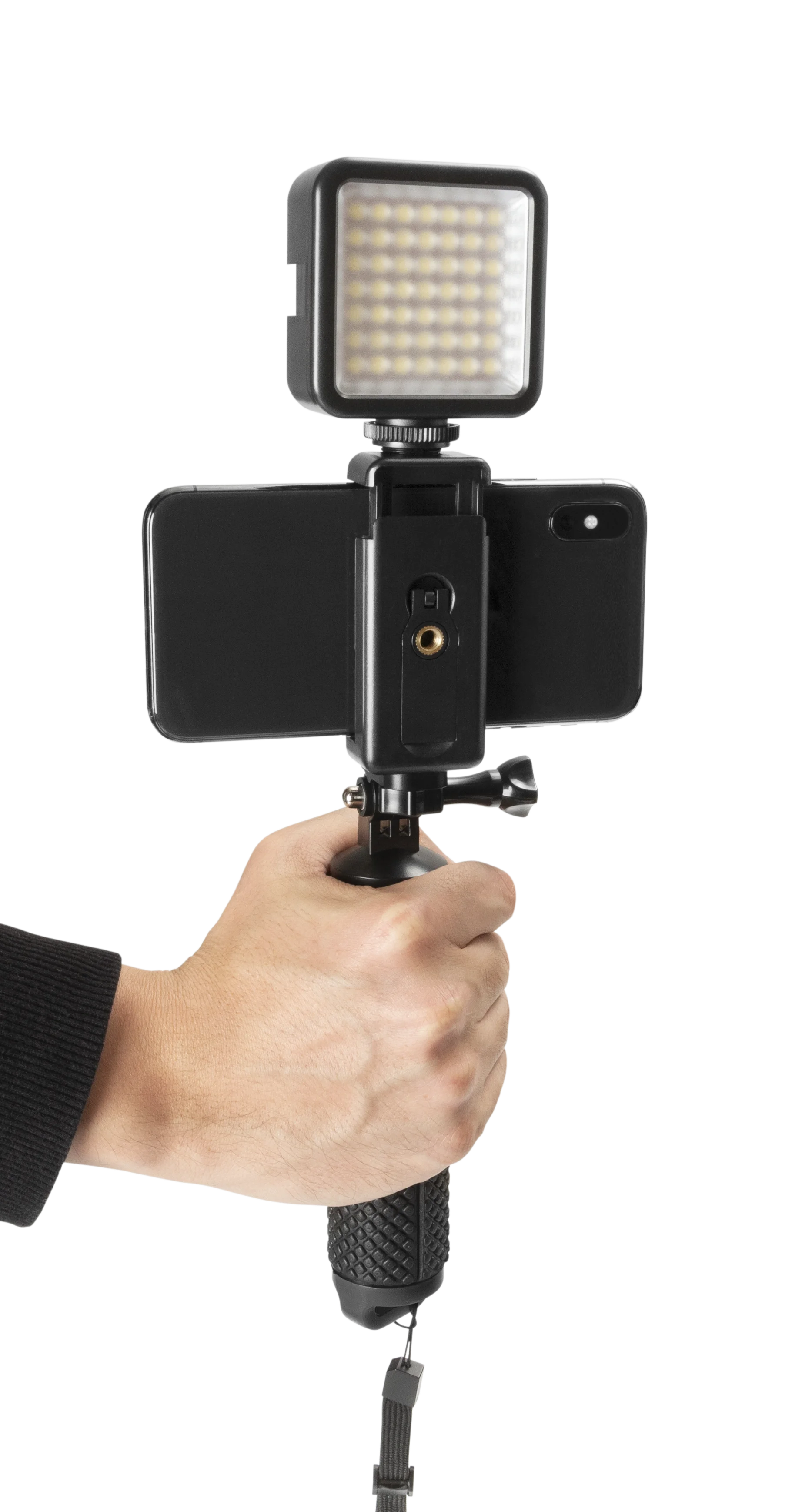 Selfie Stick with LED Lighting Black