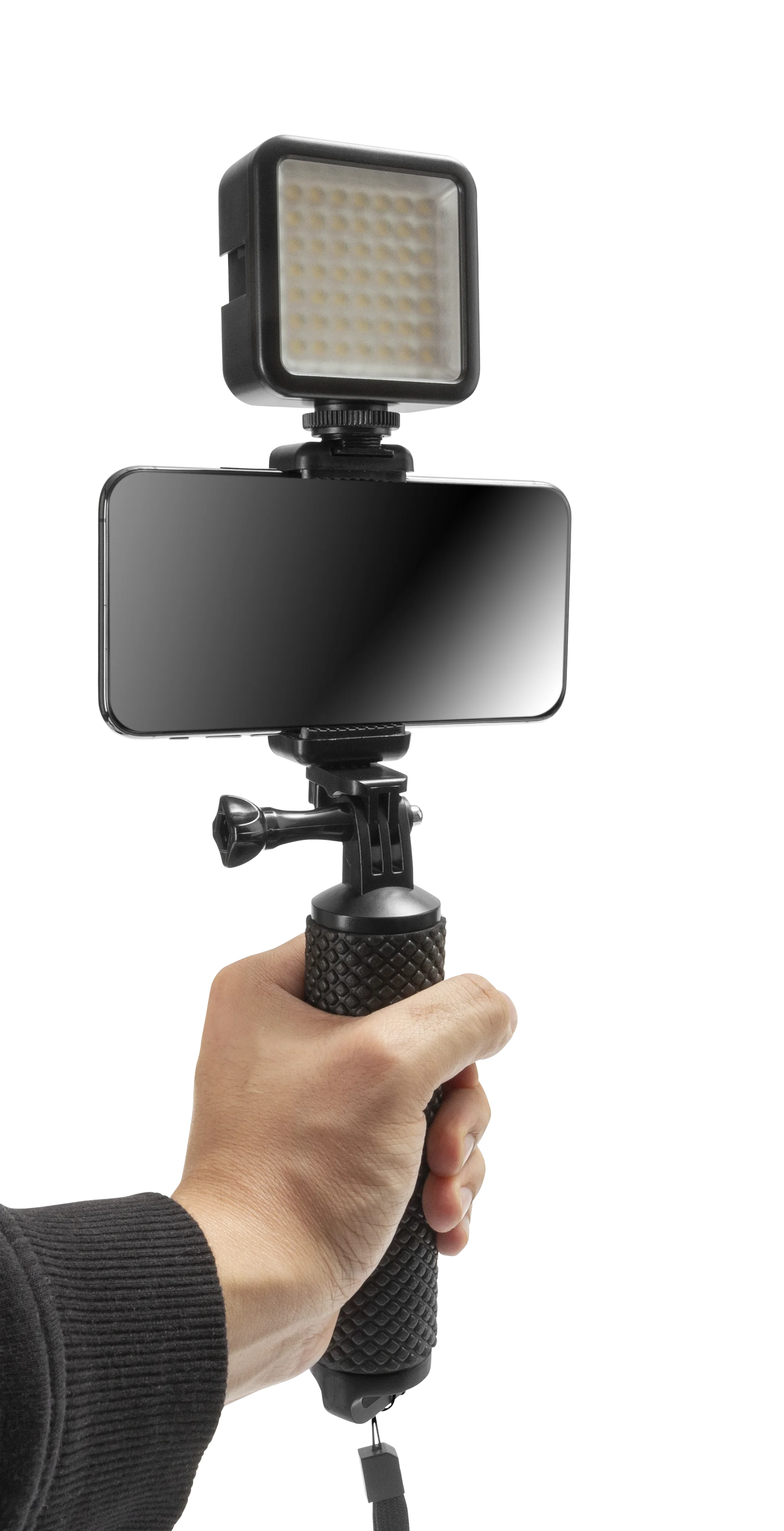 Selfie Stick with LED Lighting Black