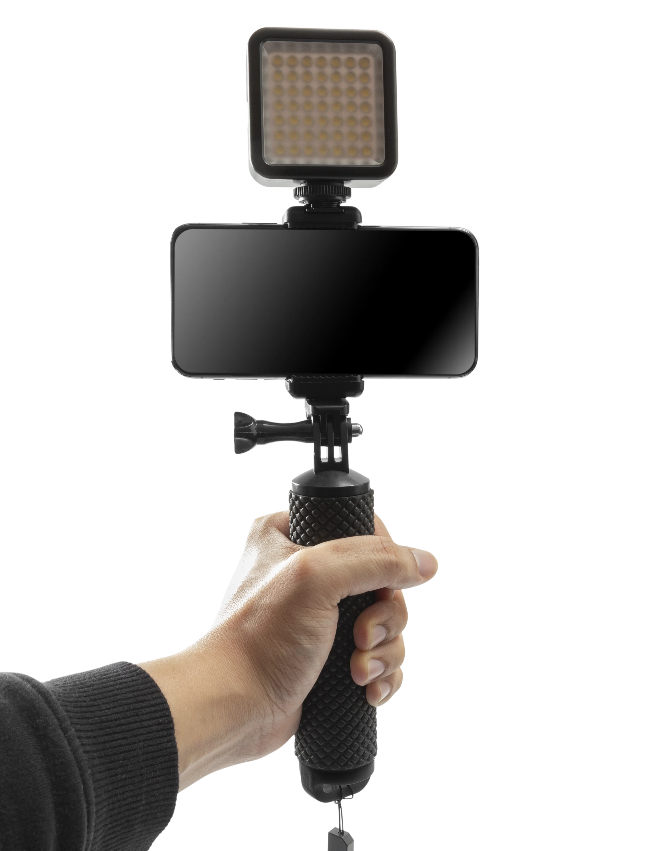 Selfie Stick with LED Lighting Black