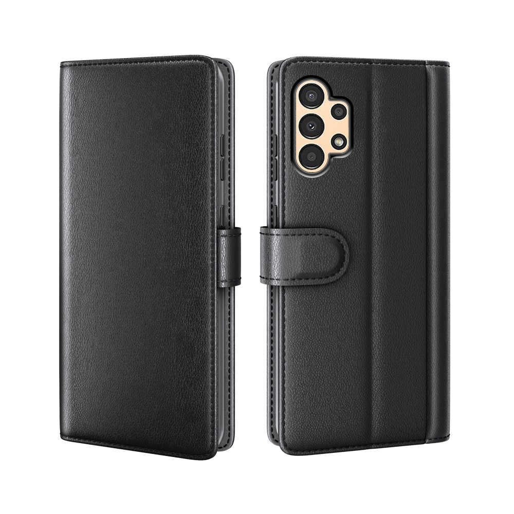 Samsung Galaxy A13 Genuine Leather Wallet Case Black