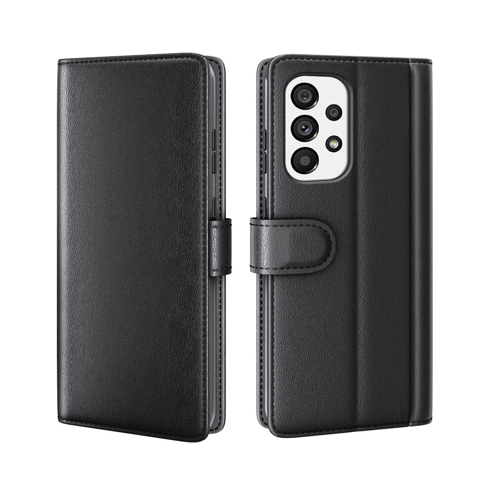 Samsung Galaxy A53 Genuine Leather Wallet Case Black