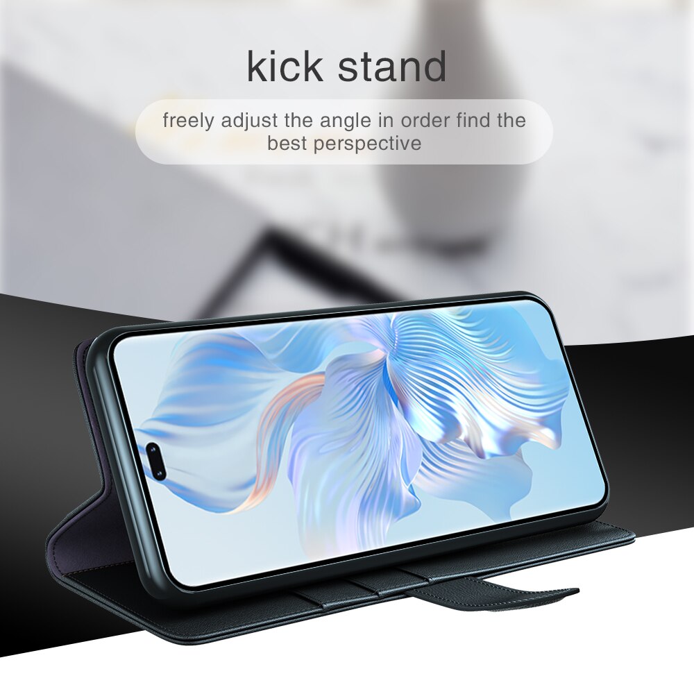 Honor  Genuine Leather Wallet Case Black