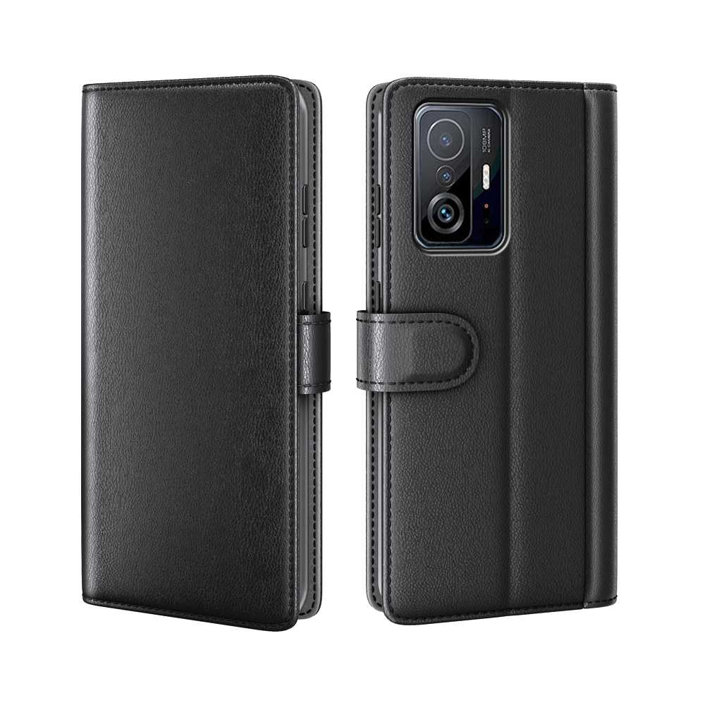 Xiaomi 11T/11T Pro Genuine Leather Wallet Case Black