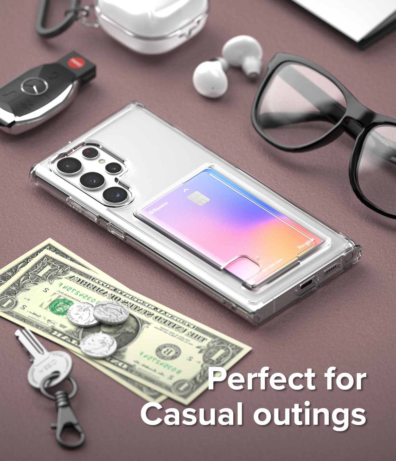 Samsung Galaxy S22 Ultra Fusion Card Case Clear