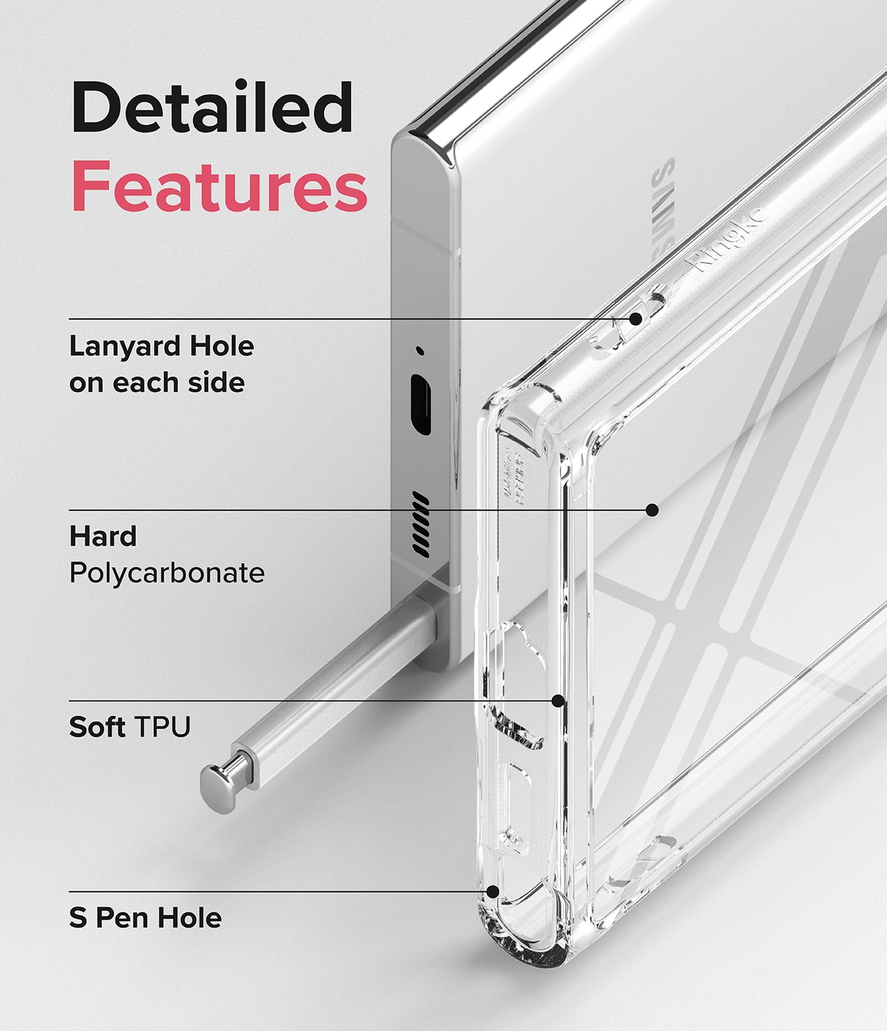 Samsung Galaxy S22 Ultra Fusion Case Transparent