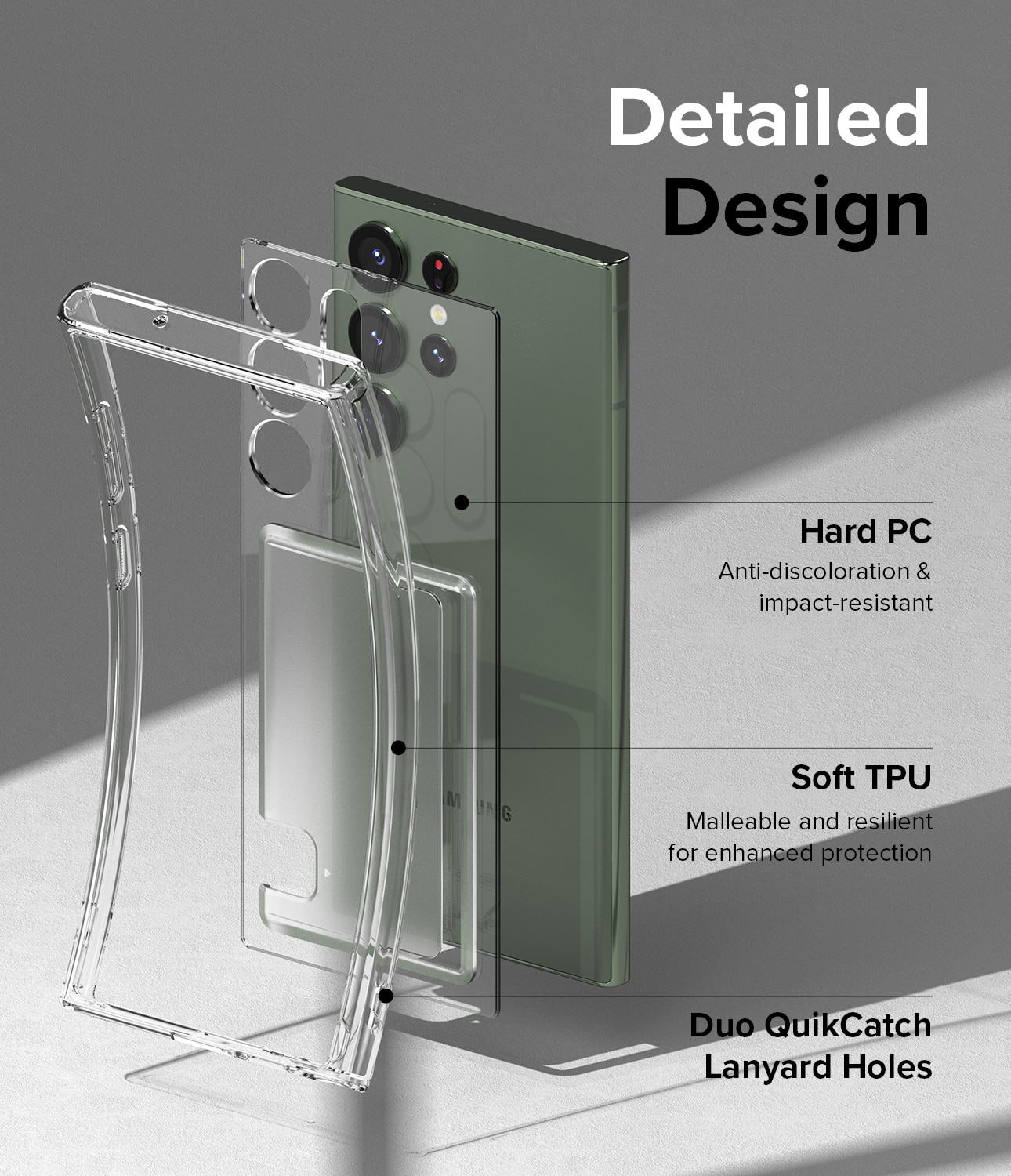 Samsung Galaxy S23 Ultra Fusion Card Case Transparent