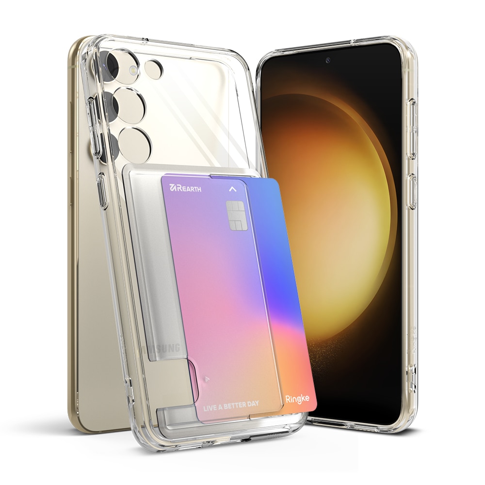 Samsung Galaxy S23 Fusion Card Case Transparent