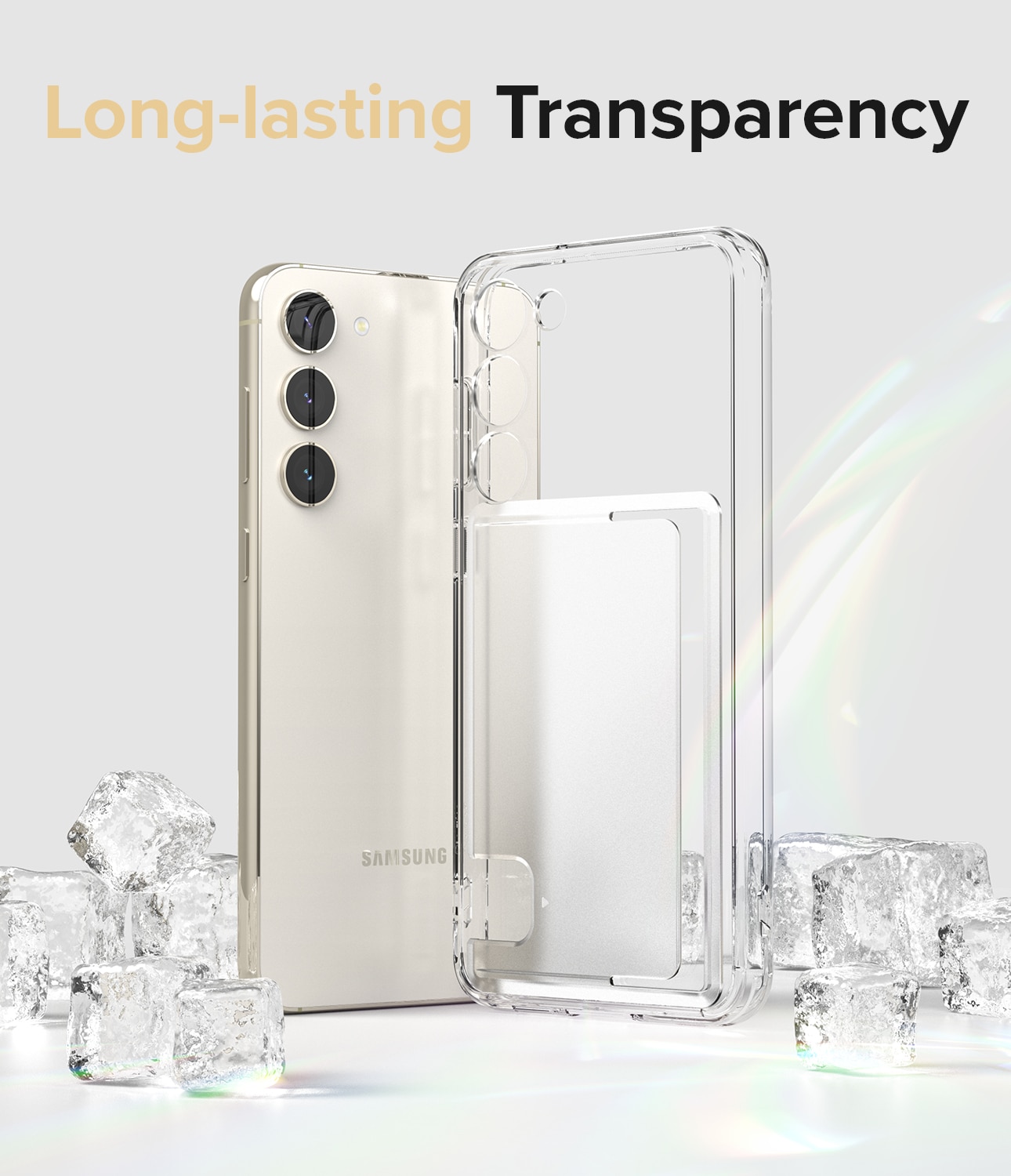 Samsung Galaxy S23 Fusion Card Case Transparent