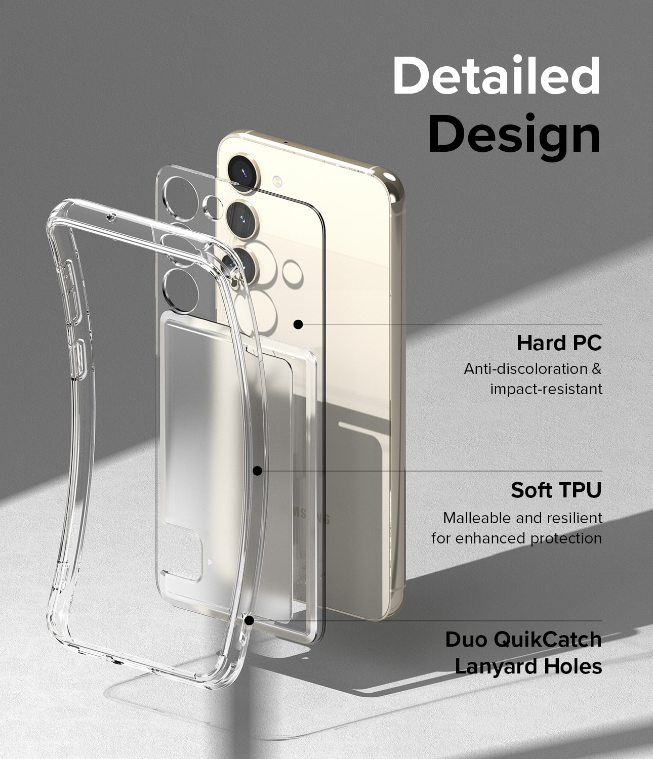 Samsung Galaxy S23 Fusion Card Case Transparent