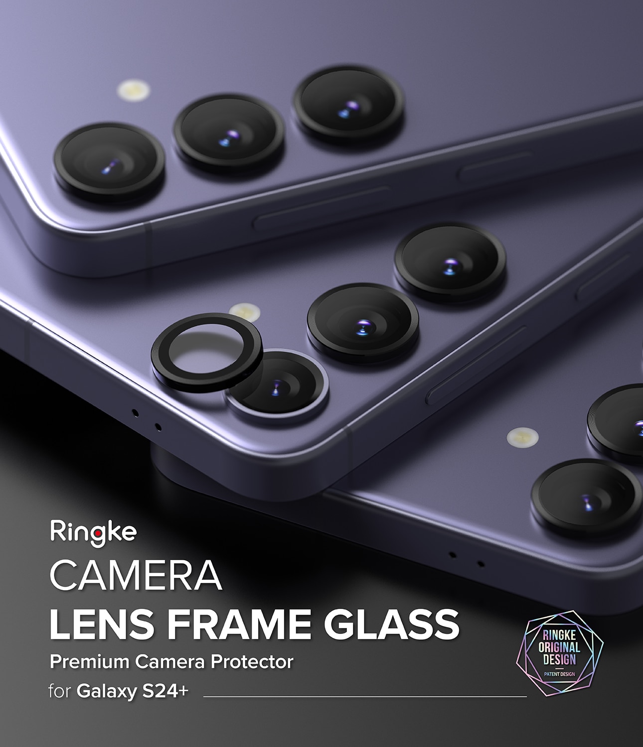 Samsung Galaxy S24 Plus Camera Lens Frame Glass Black