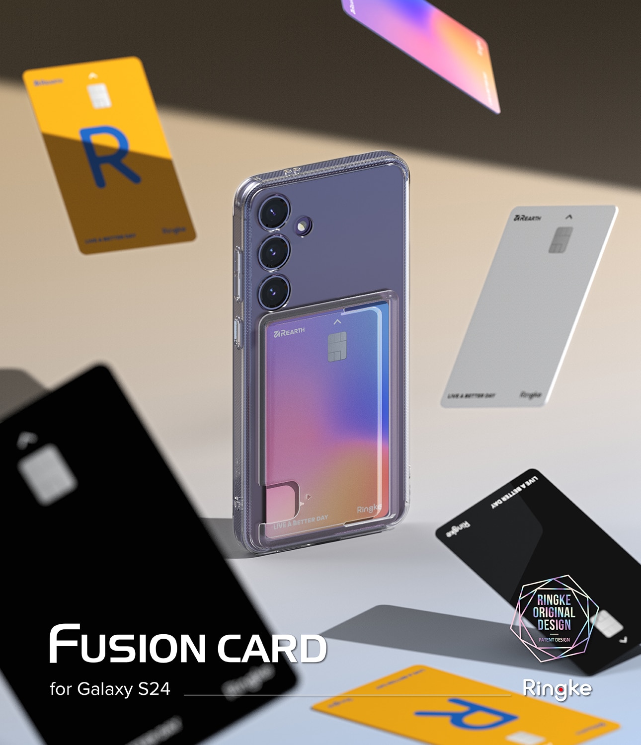Samsung Galaxy S24 Fusion Card Case Transparent