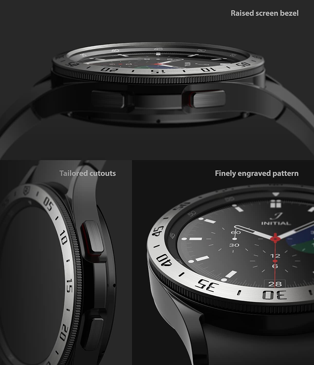 Samsung Galaxy Watch 4 Classic 46mm Bezel Styling Silver